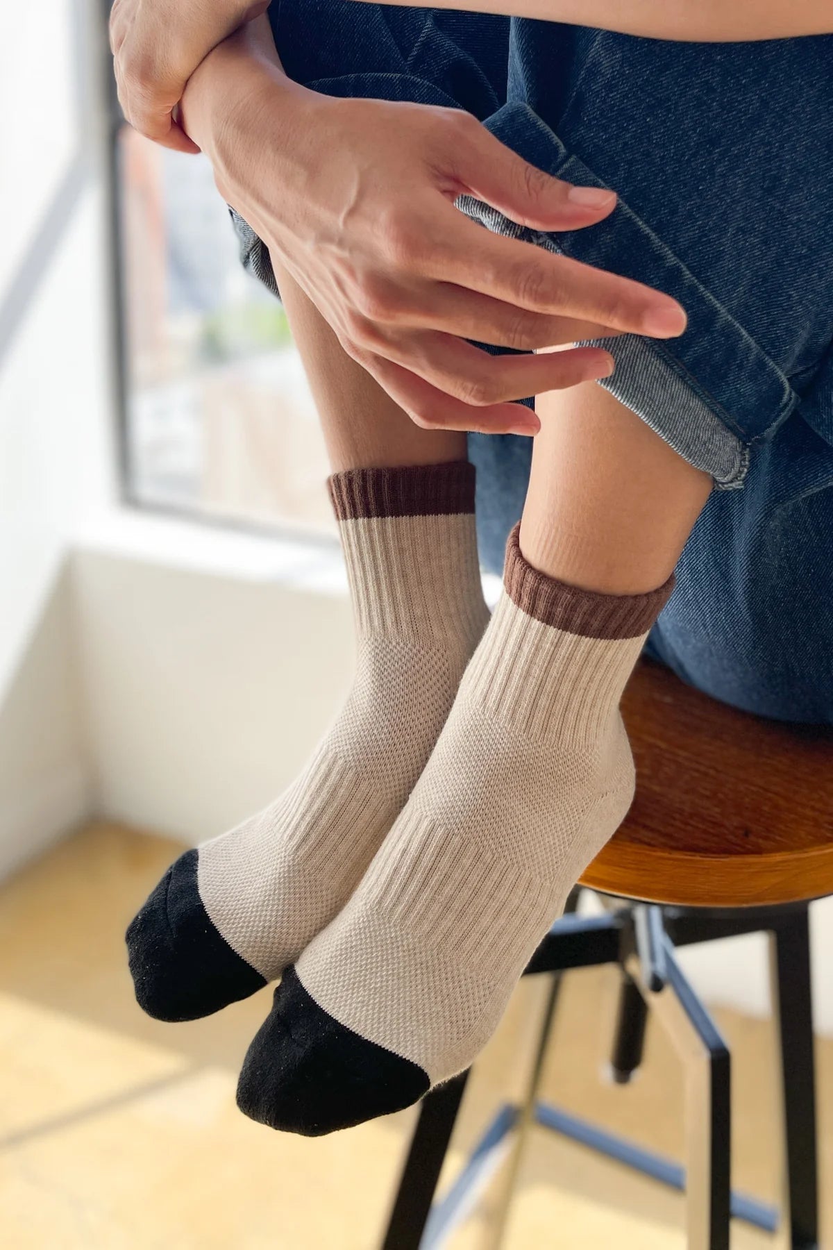Le Bon Shoppe Girlfriend Socks // Black, Coffee