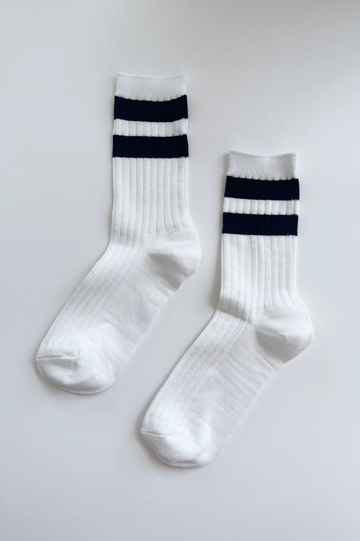 Le Bon Shoppe Her Varsity Socks // White Black