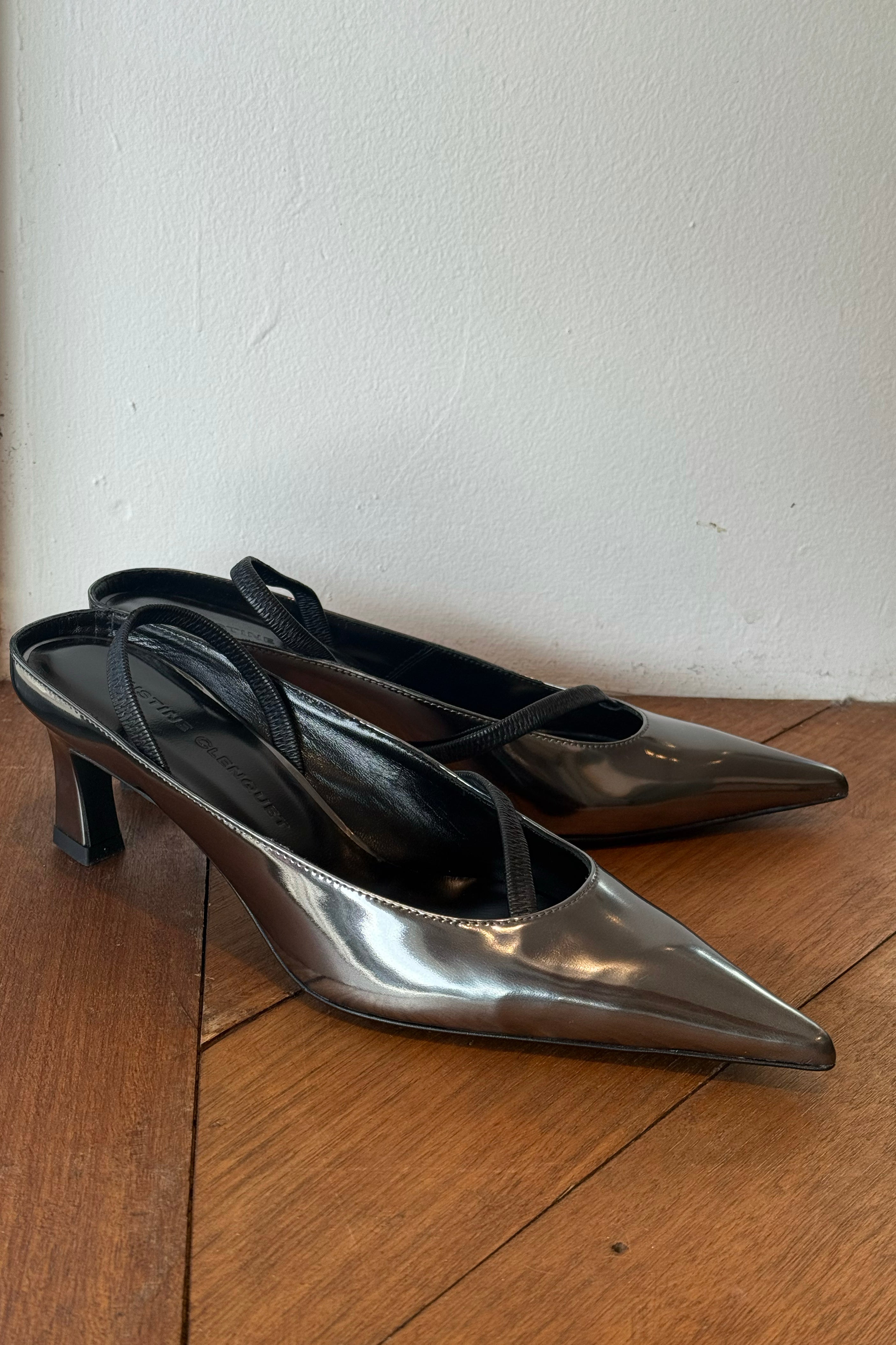 Justine Clenquet Sofia Slingbacks // Gunmetal