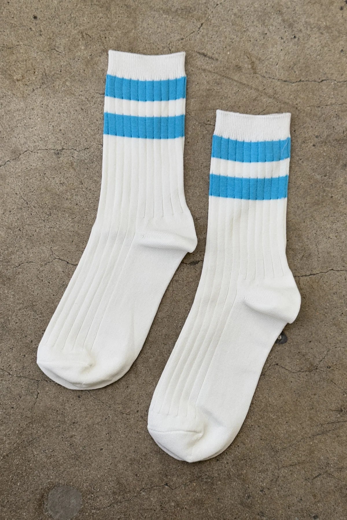 Le Bon Shoppe Her Varsity Socks // Blue Stripe