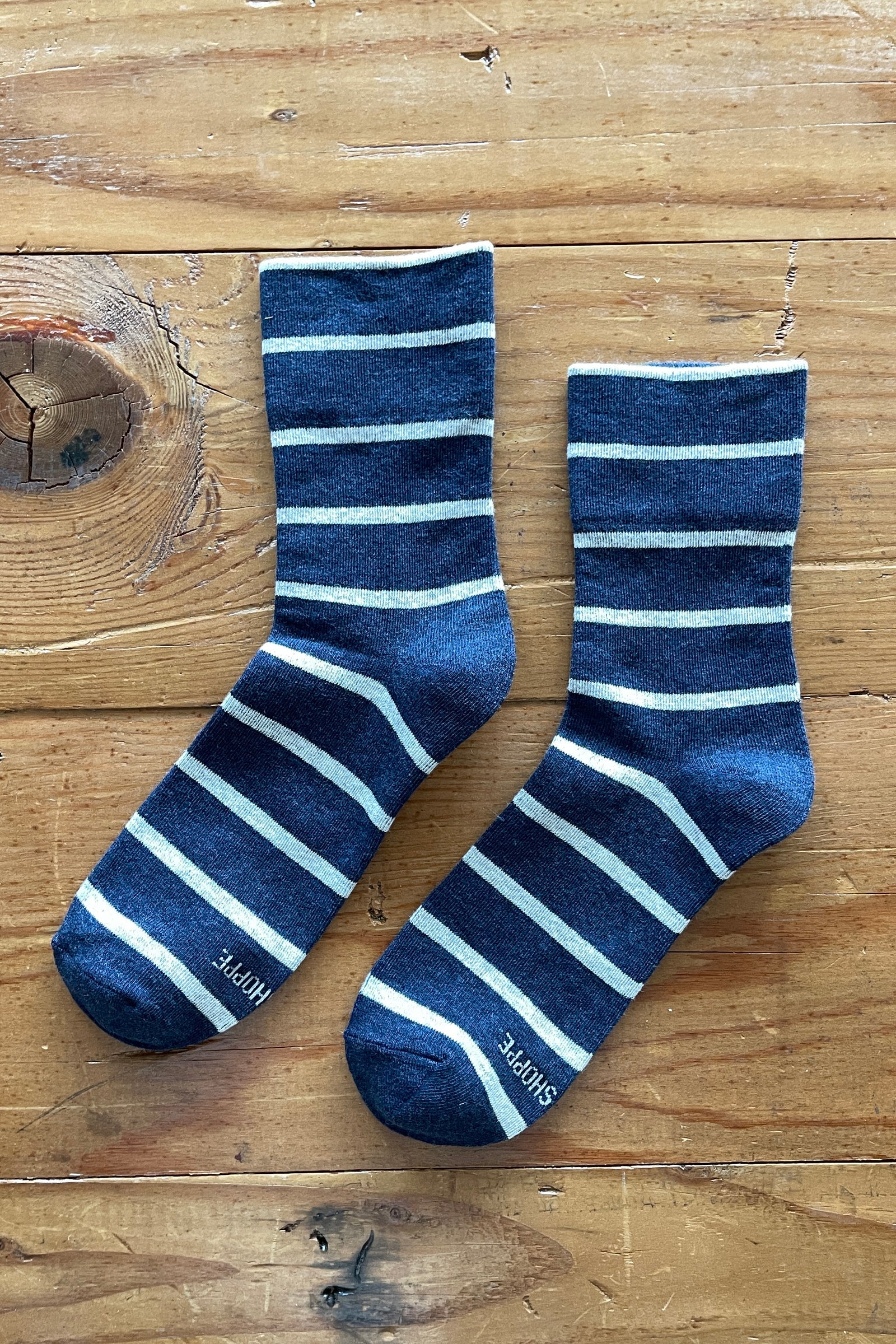 Le Bon Shoppe Wally Socks // Marine Stripe