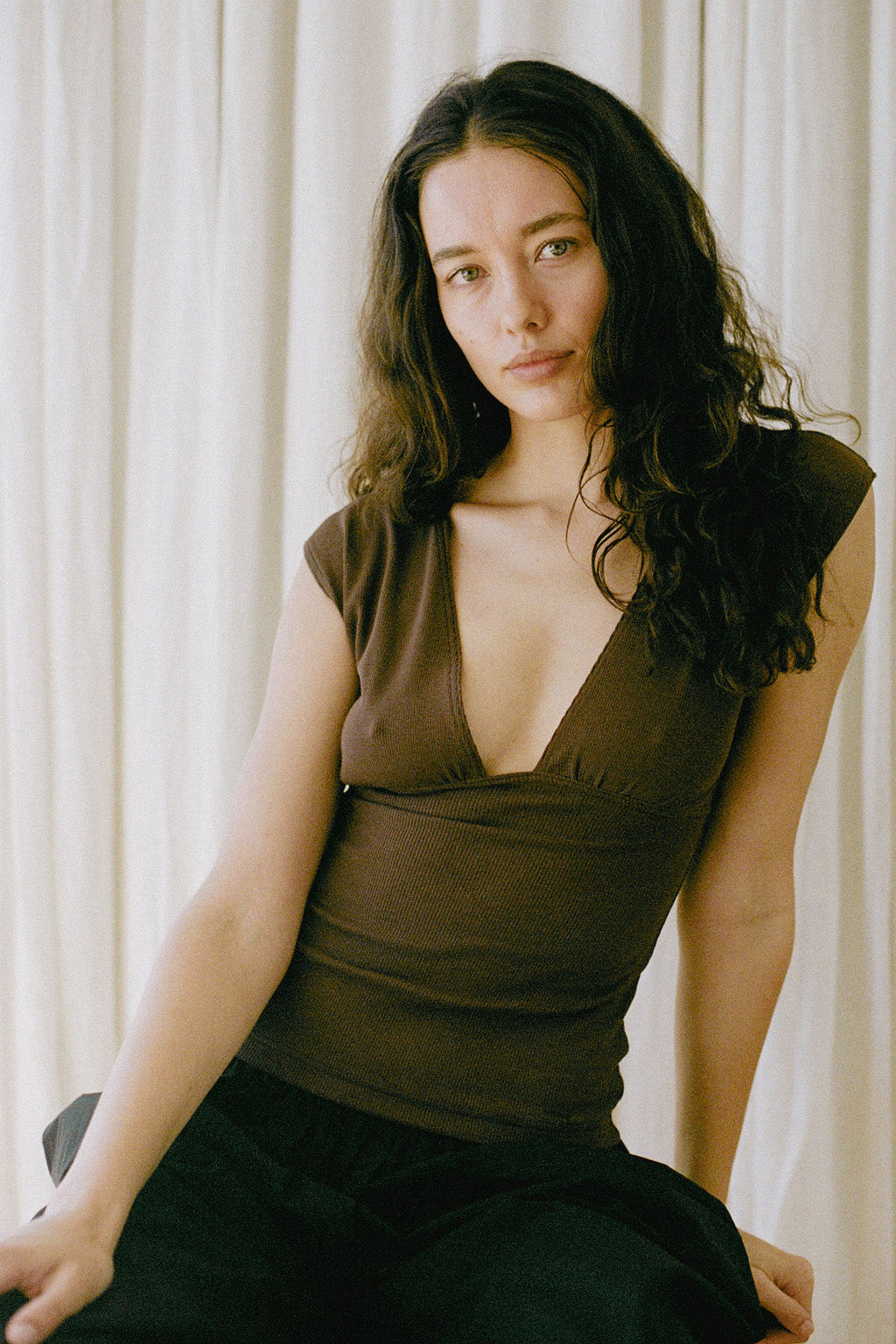 Dominique Healy Monroe Tee // Choc