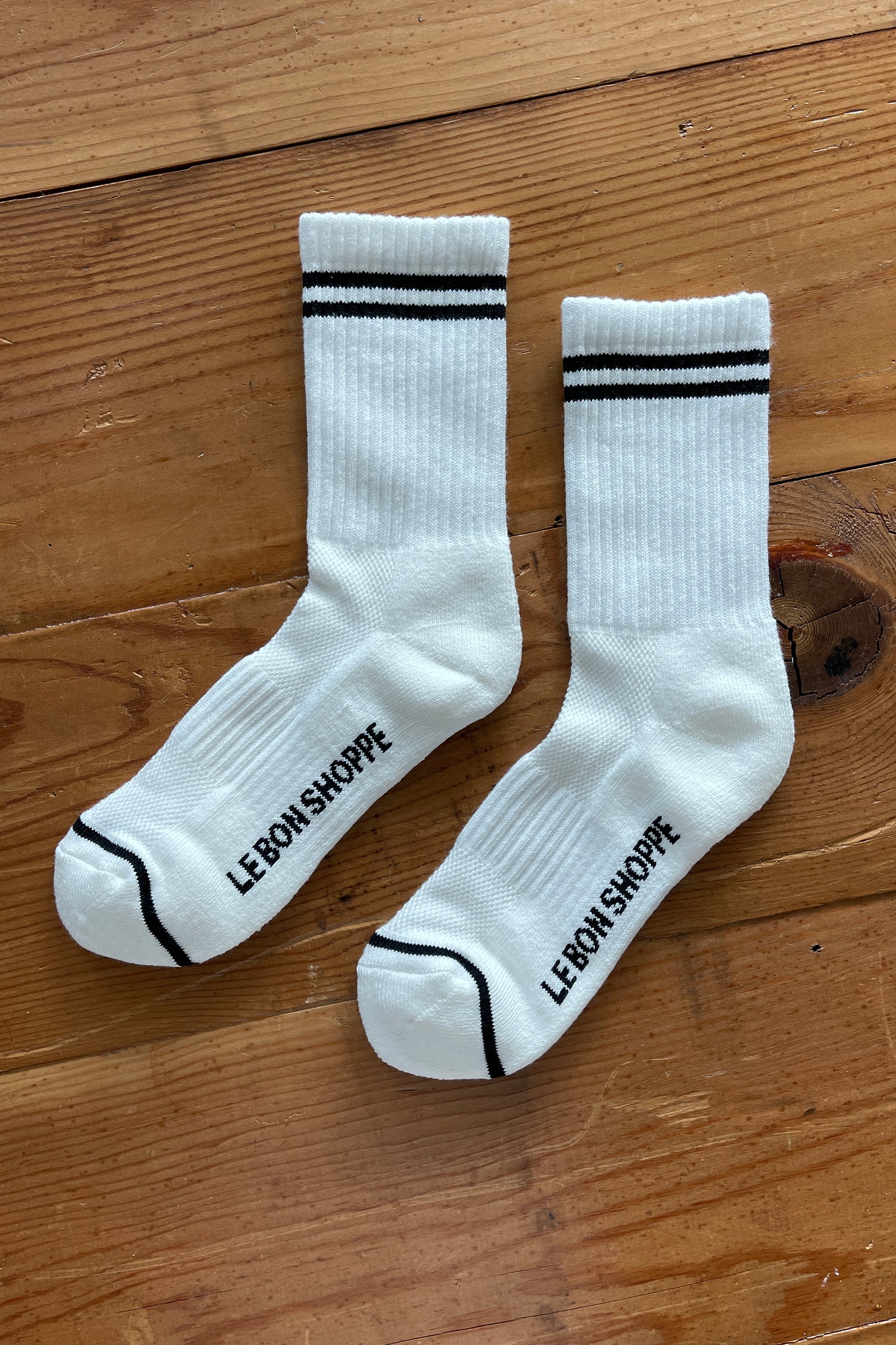 Le Bon Shoppe Boyfriend Socks // Classic White