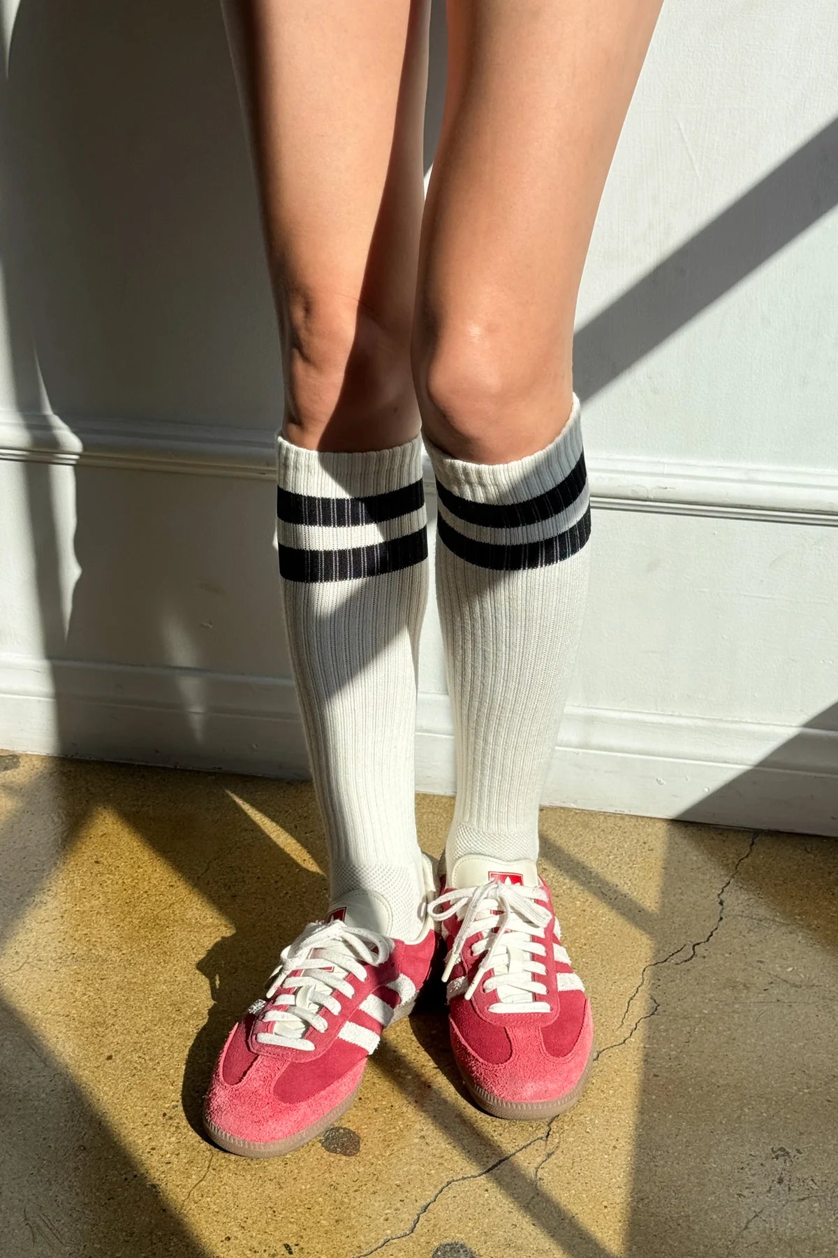 Le Bon Shoppe Knee High Boyfriend Socks // Cream