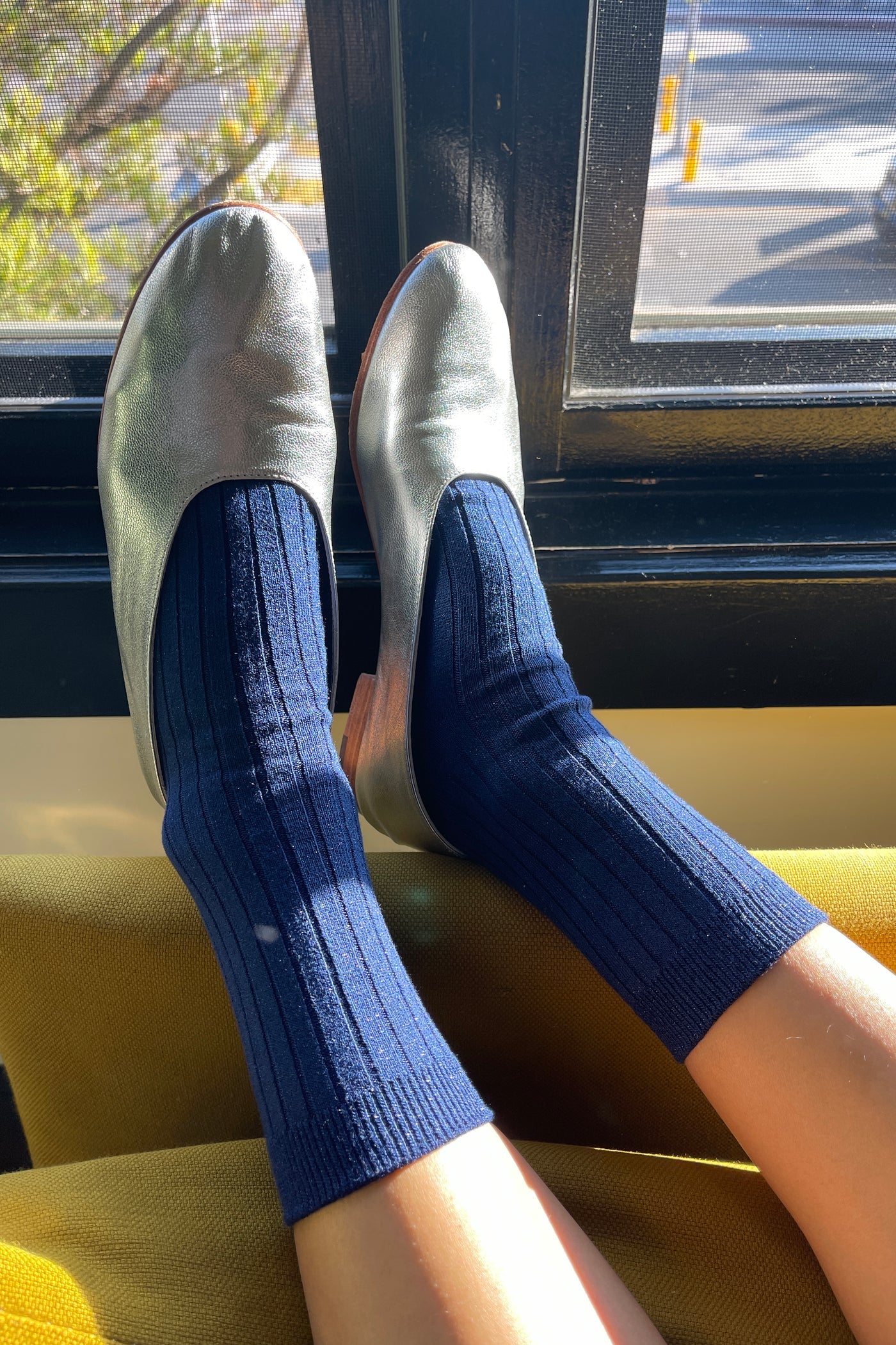 Le Bon Shoppe Her Socks Modal Lurex // Sapphire Glitter