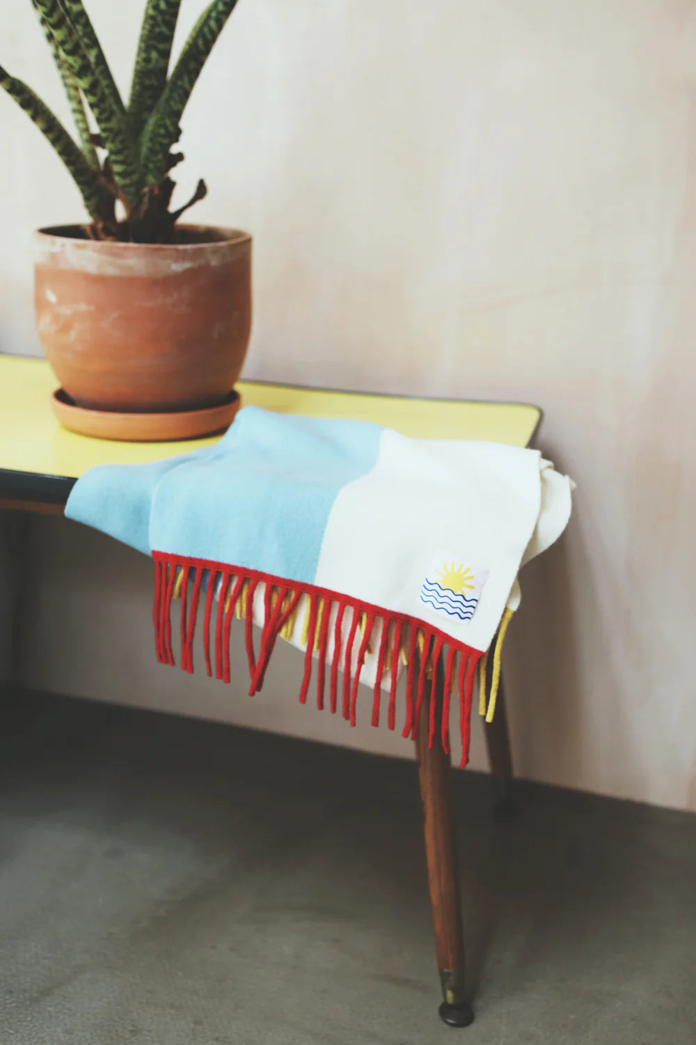 L.F. Markey Colourblock Tassel Scarf // Aqua Multi