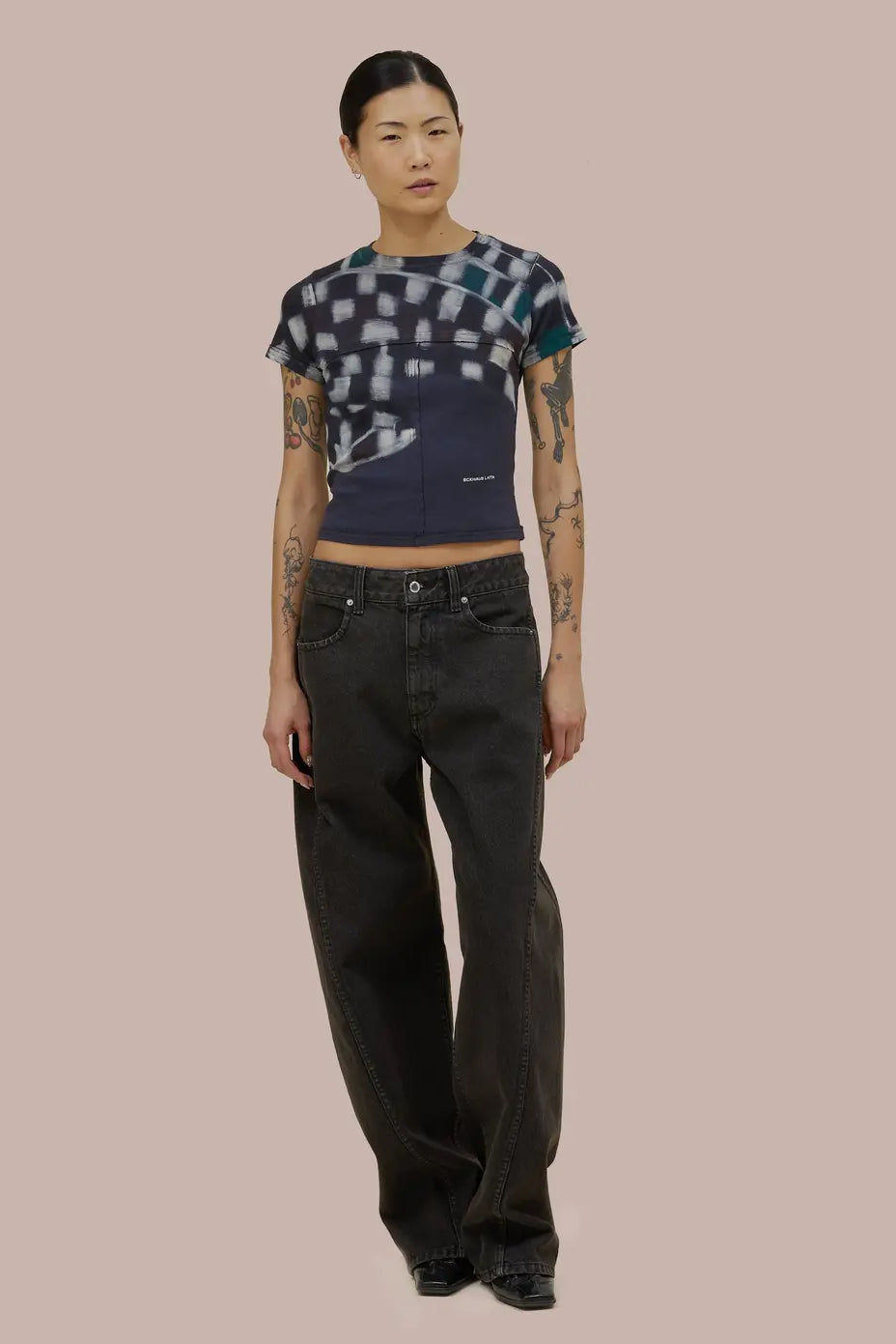 Eckhaus Latta Lapped Baby Tee // Porcupine