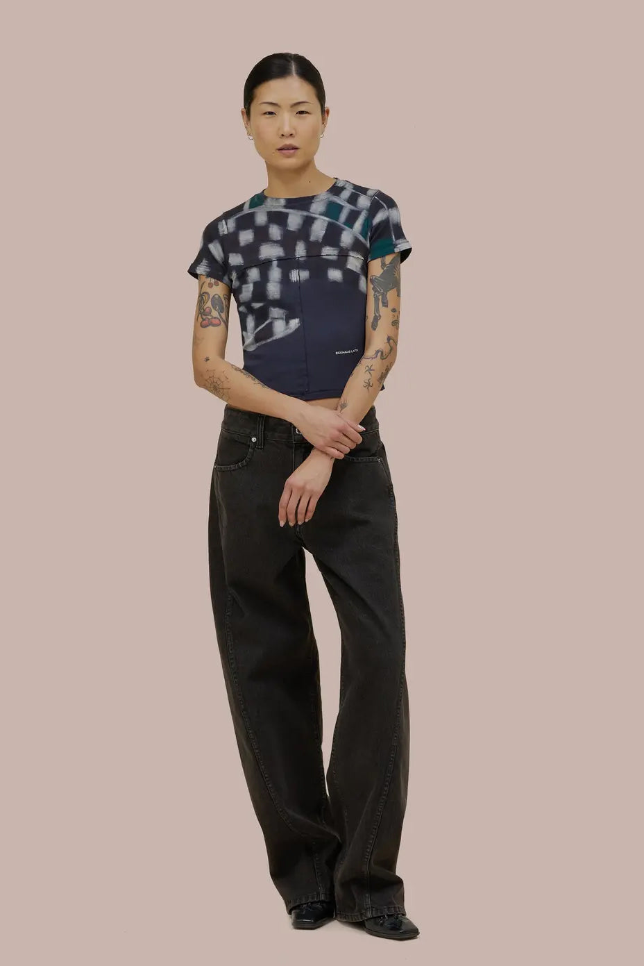 Eckhaus Latta Lapped Baby Tee // Porcupine