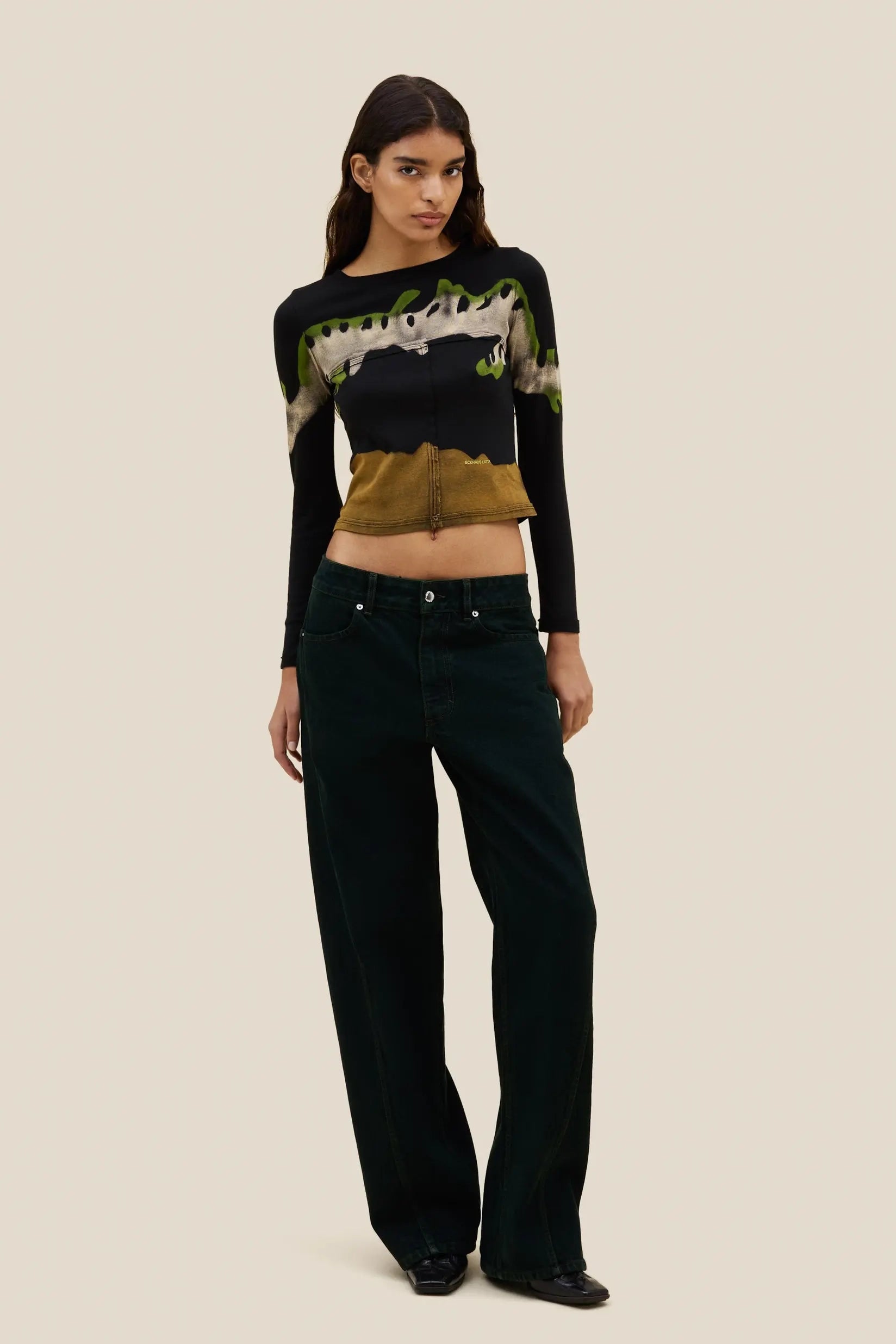 Eckhaus Latta Lapped Baby Crewneck // Kelp