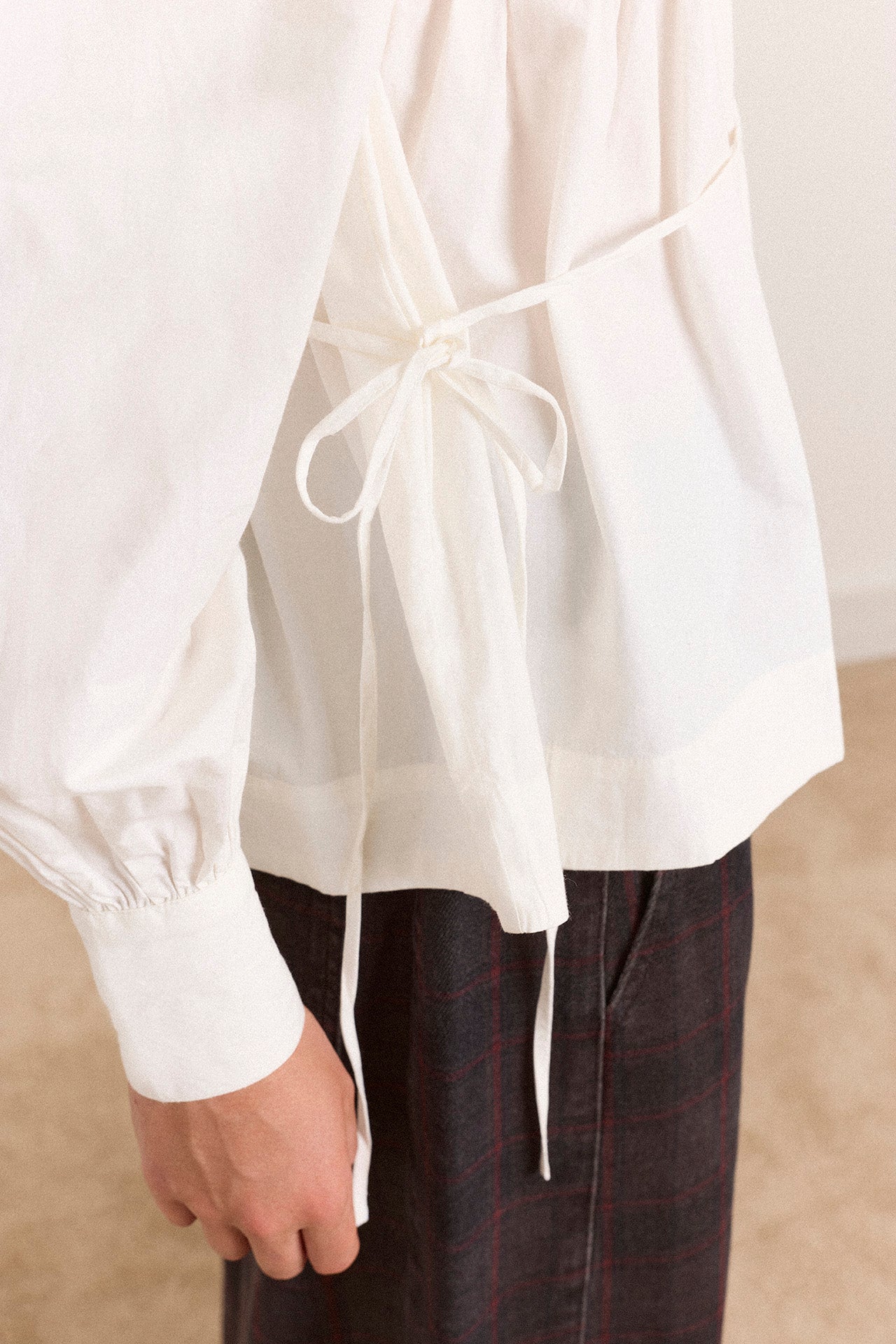 Damson Madder Lettie Bow Blouse // White