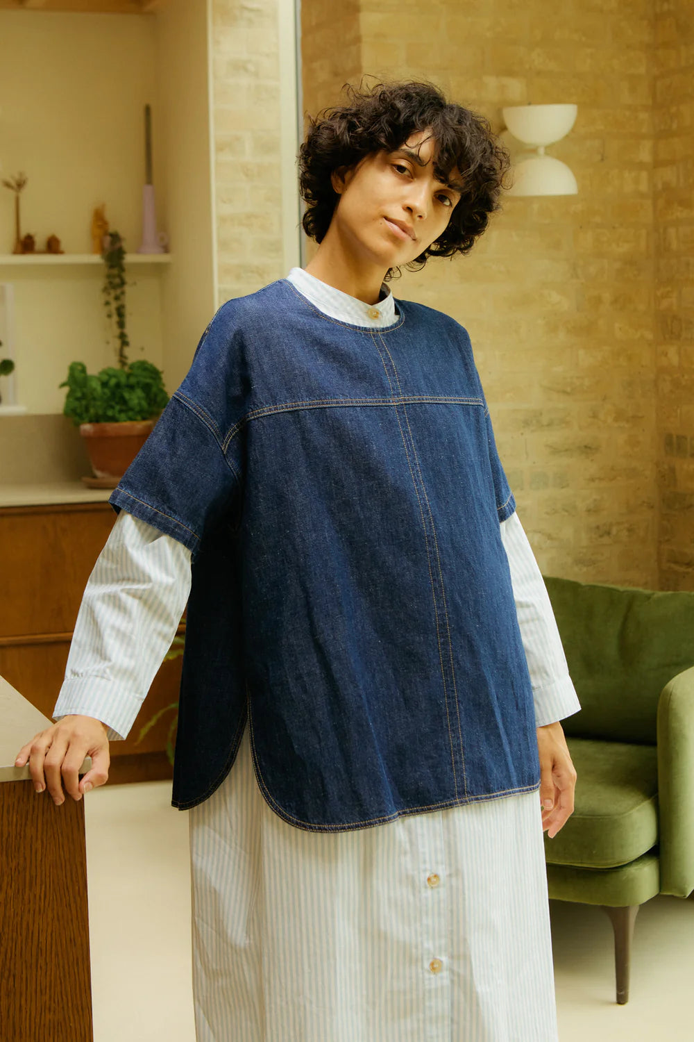 L.F. Markey Bose Top // Denim Chambray