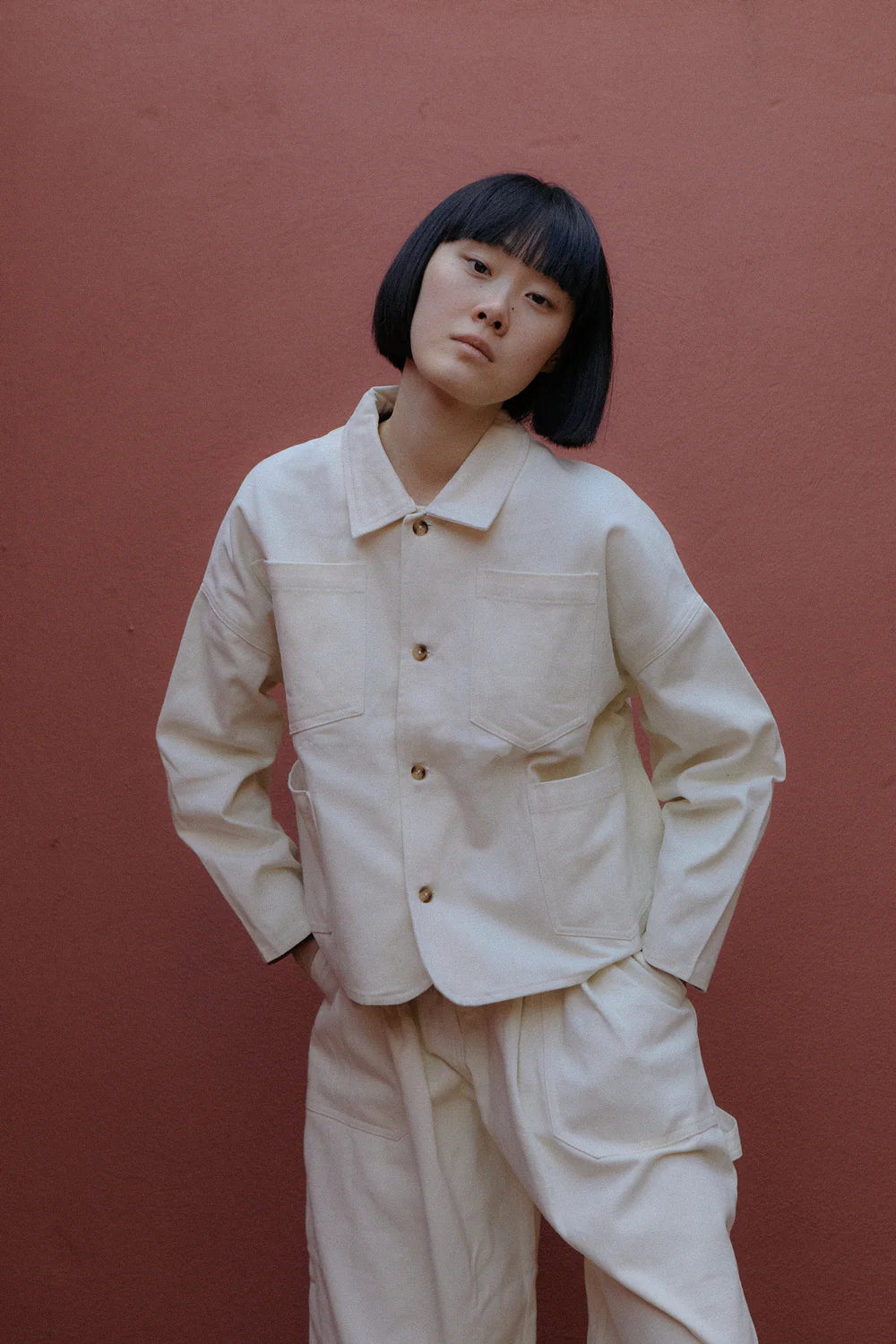 L.F. Markey Carson Chore Coat // Ecru