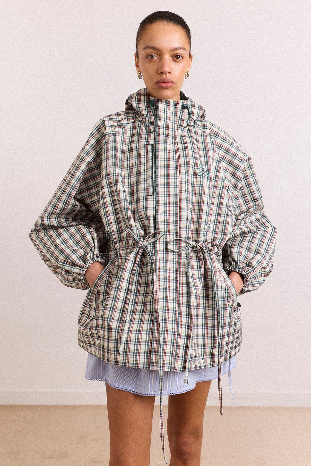 Damson Madder Liu Raincoat // Elderberry Check
