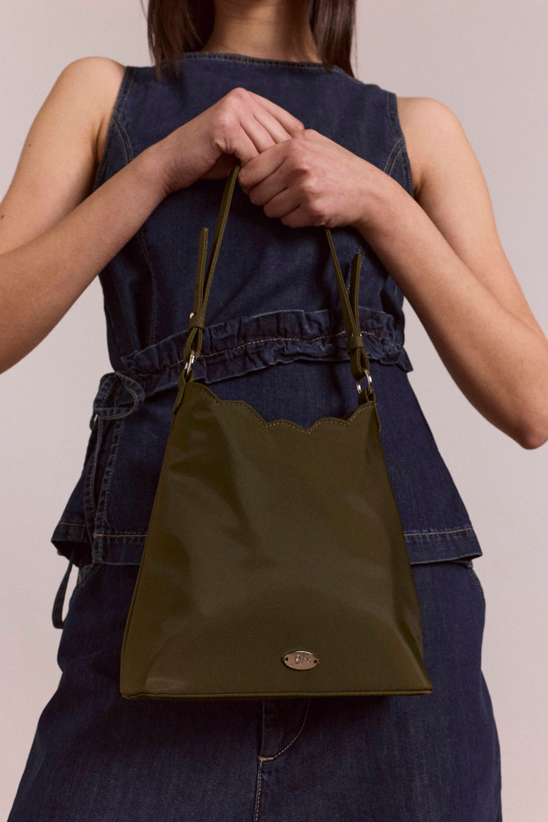 Damson Madder Lorelai Bag // Olive Satin