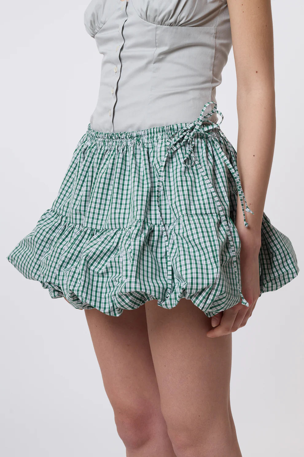 Catheclisma Miel Skirt // Green Vichy