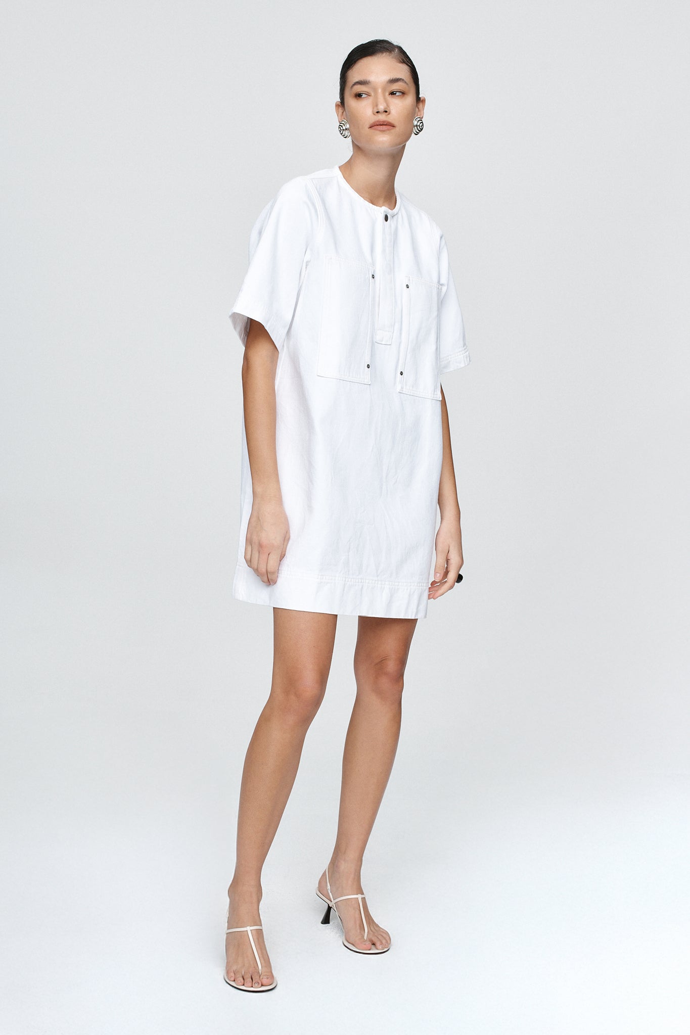Marle Patch Pocket Dress // Blanc