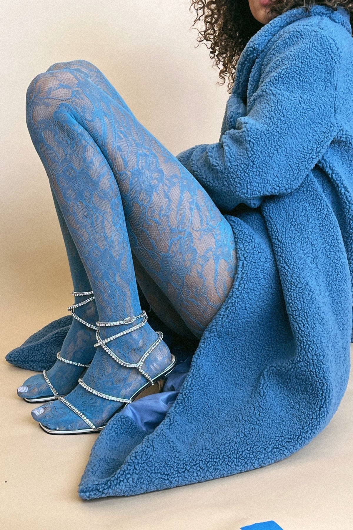 Lace Tights // Blue