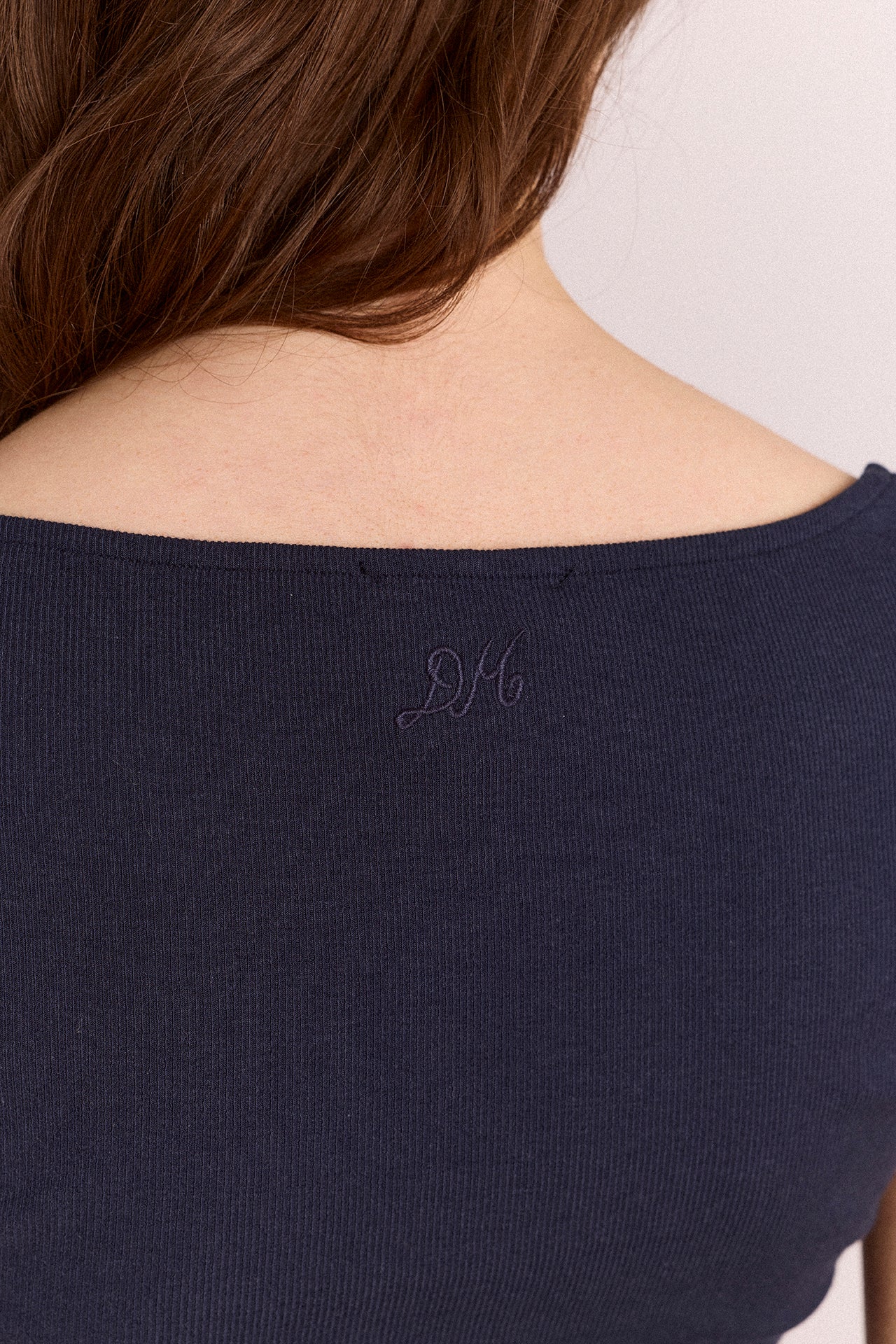 Damson Madder Posie Short Sleeve Top // Navy