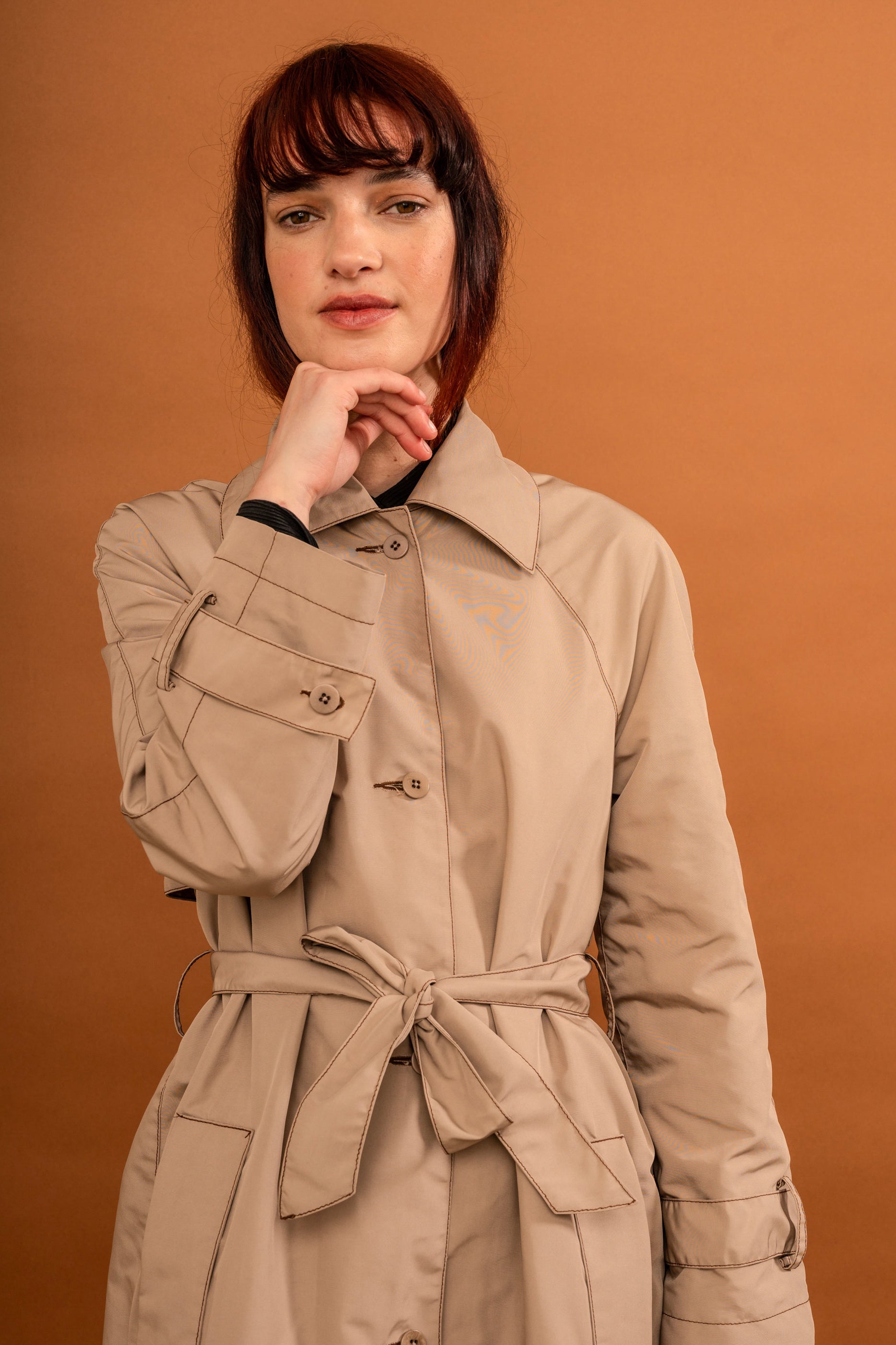 Penny Sage Sunshower Trench // Cappuccino