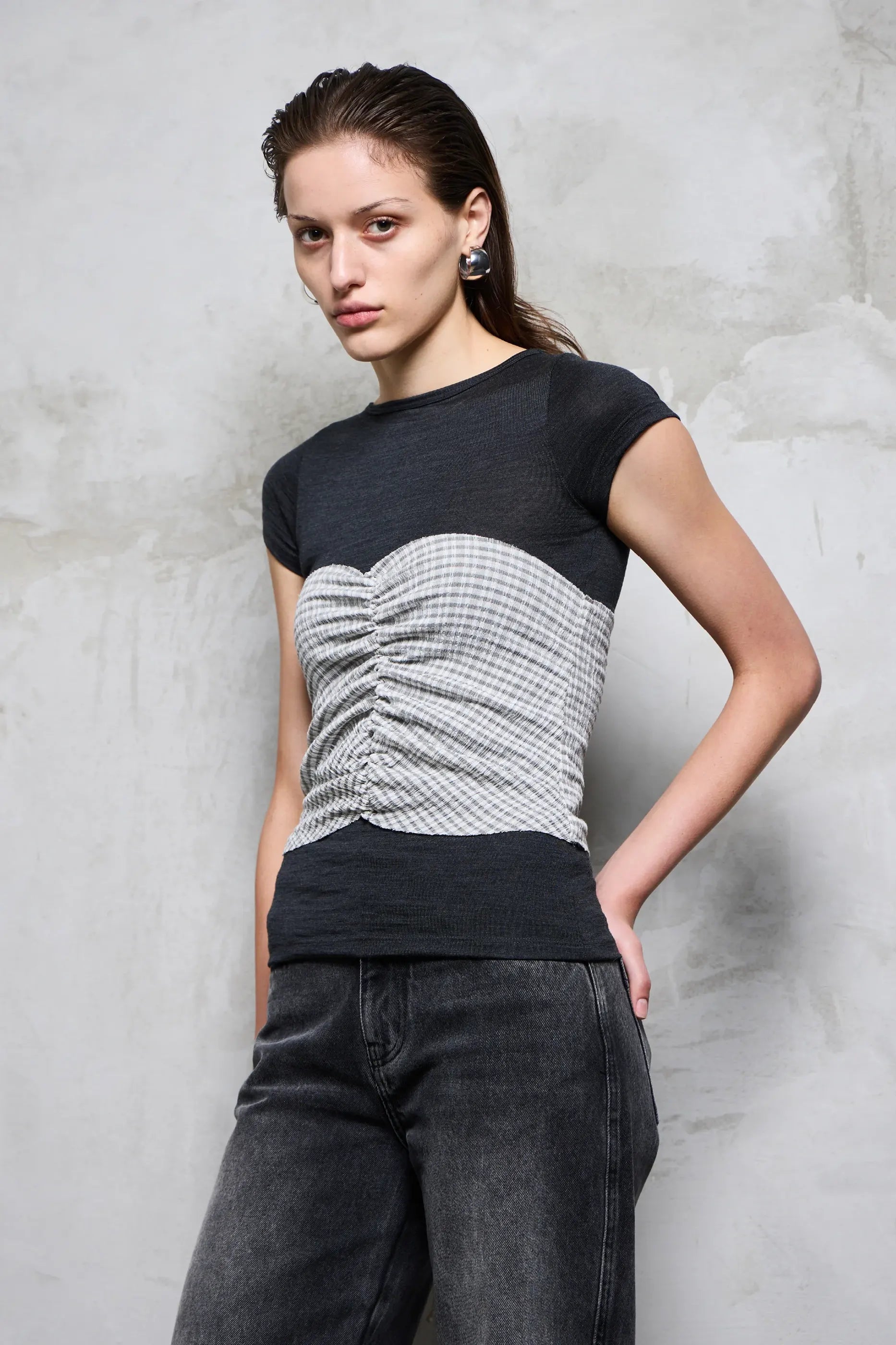 PV Connection Wool Baby Tee // Cinder
