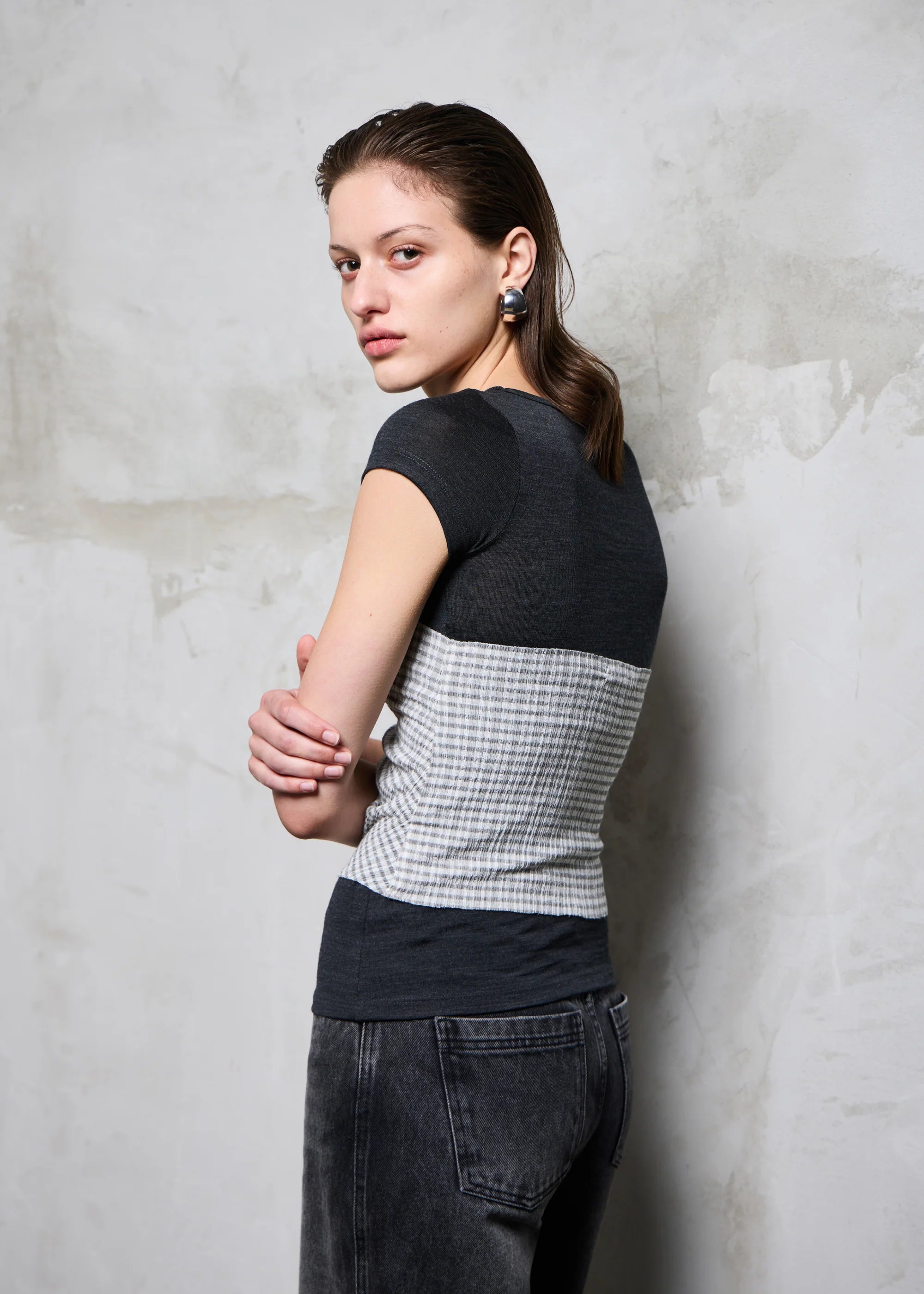 PV Connection Wool Baby Tee // Cinder