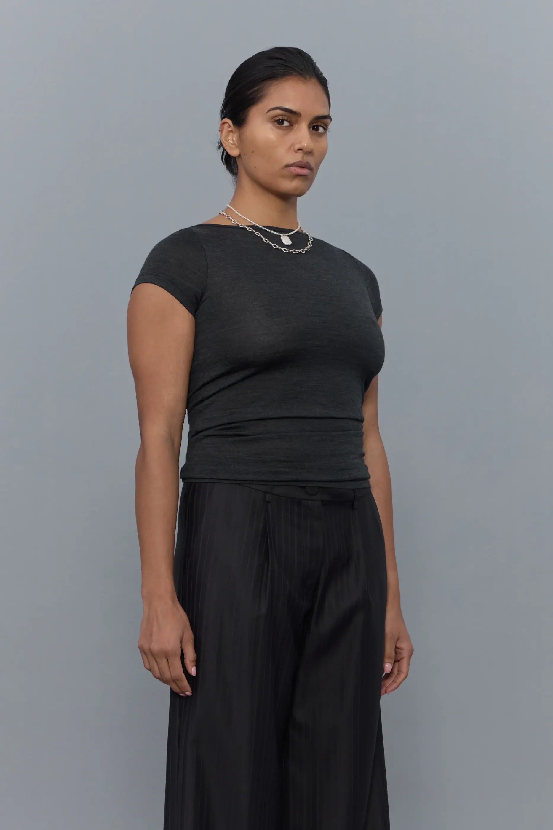 PV Connection Wool Baby Tee // Cinder