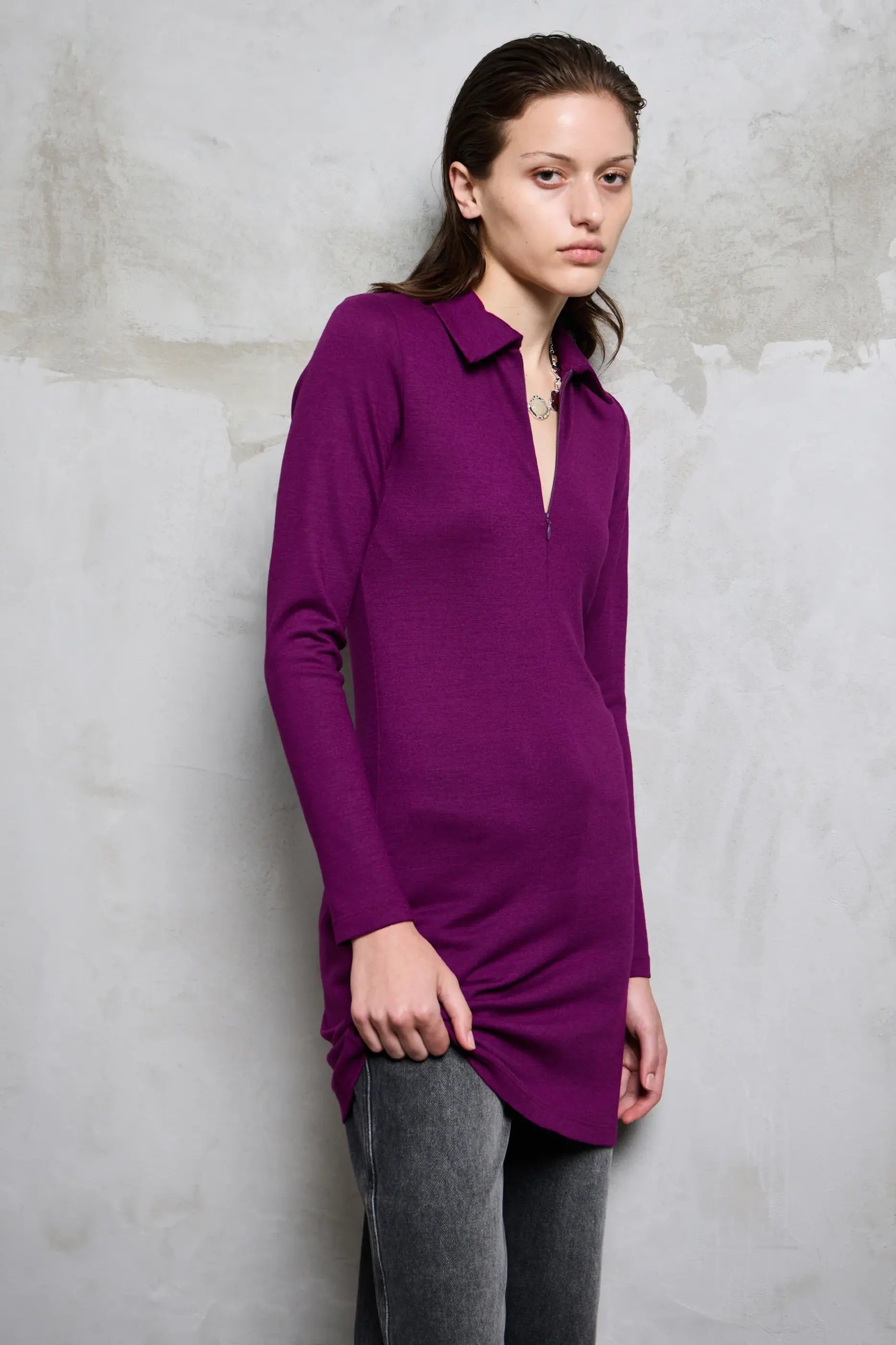 PV Habitat Wool Dress // Orchid