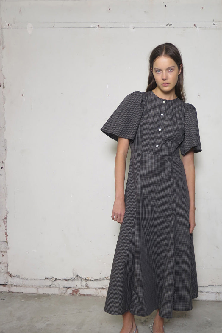 PV Lykke Dress // Charcoal Check