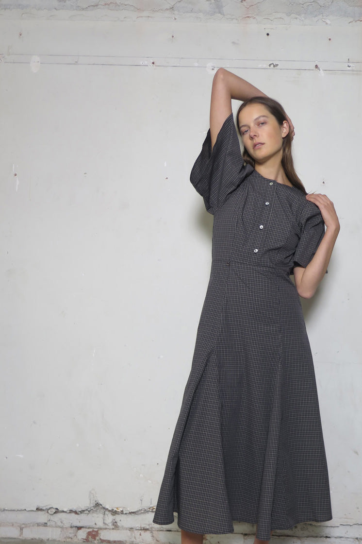 PV Lykke Dress // Charcoal Check