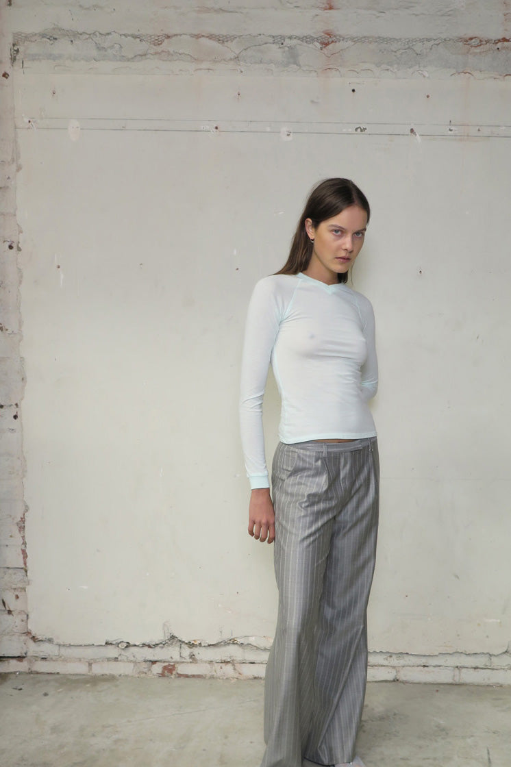 PV Spatial Trouser // Silver Stripe