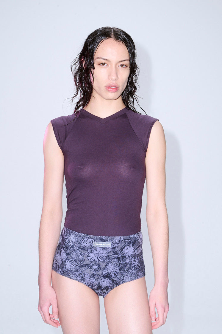 PV Beam V-Neck Tee // Purple