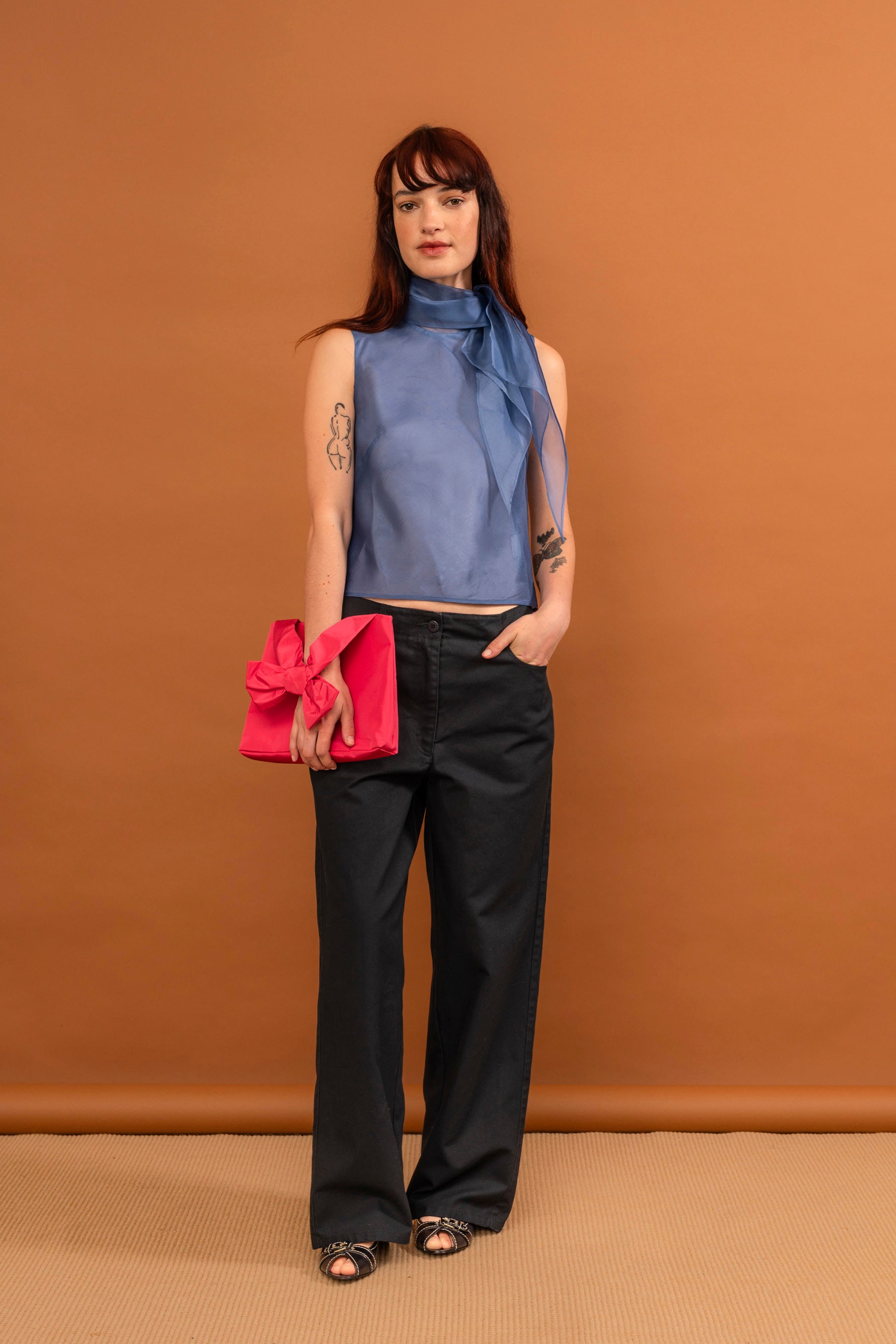 Penny Sage Bow Bag // Hot Pink