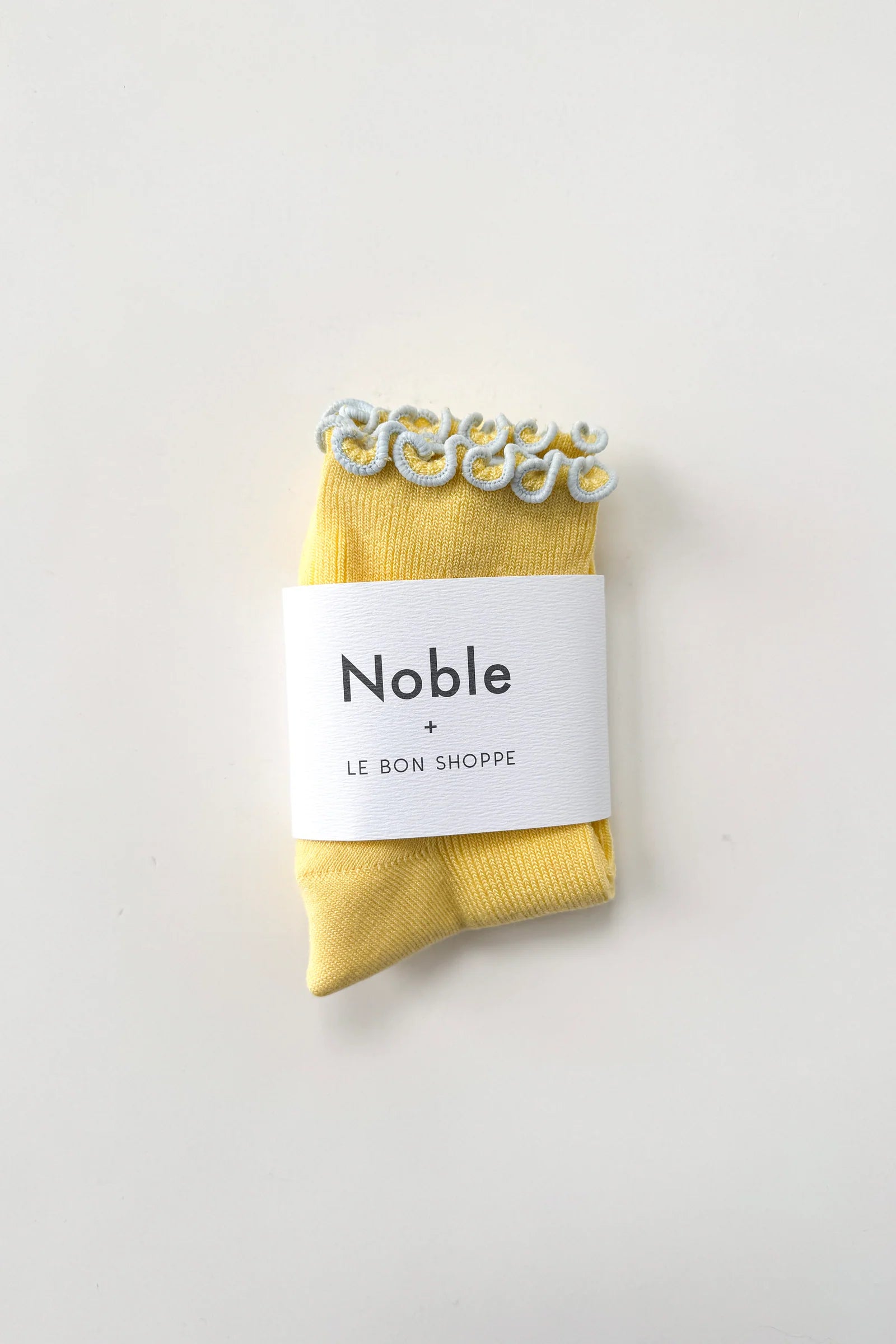 Le Bon Shoppe The Petite Ruffled Modal Socks //Butter, Baby Blue