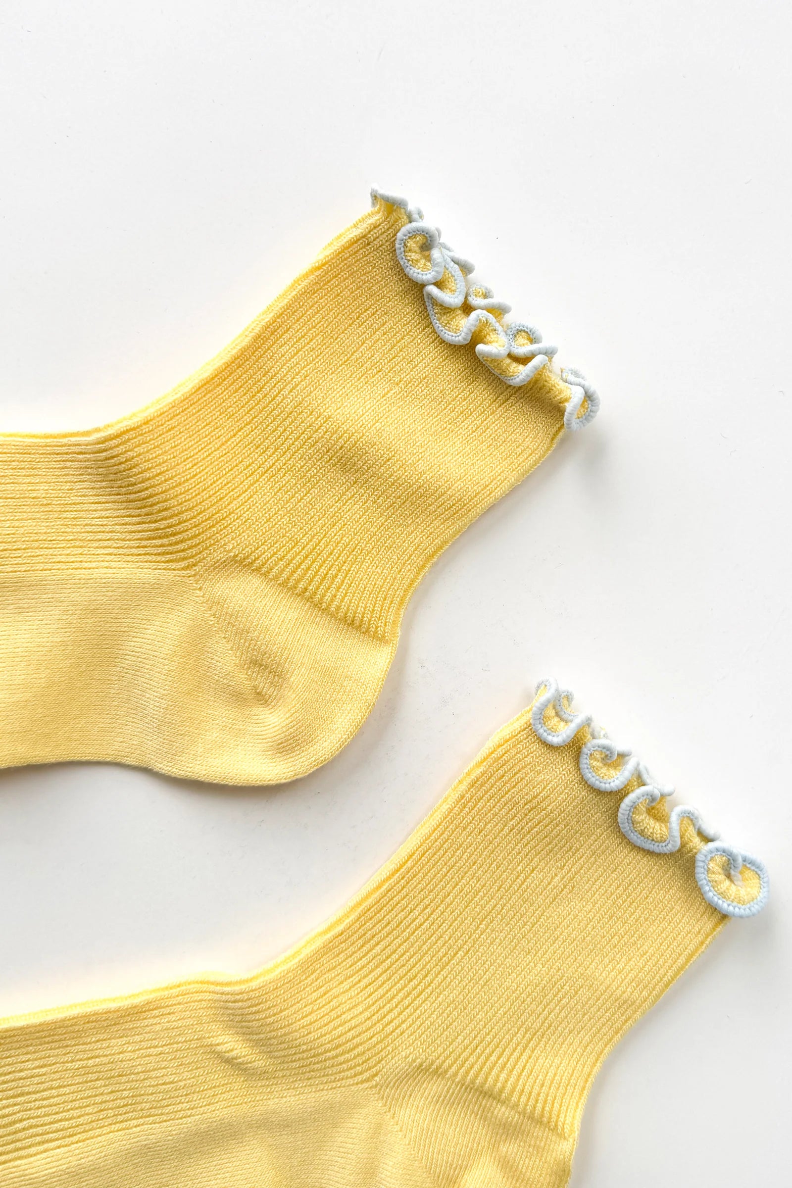 Le Bon Shoppe The Petite Ruffled Modal Socks //Butter, Baby Blue