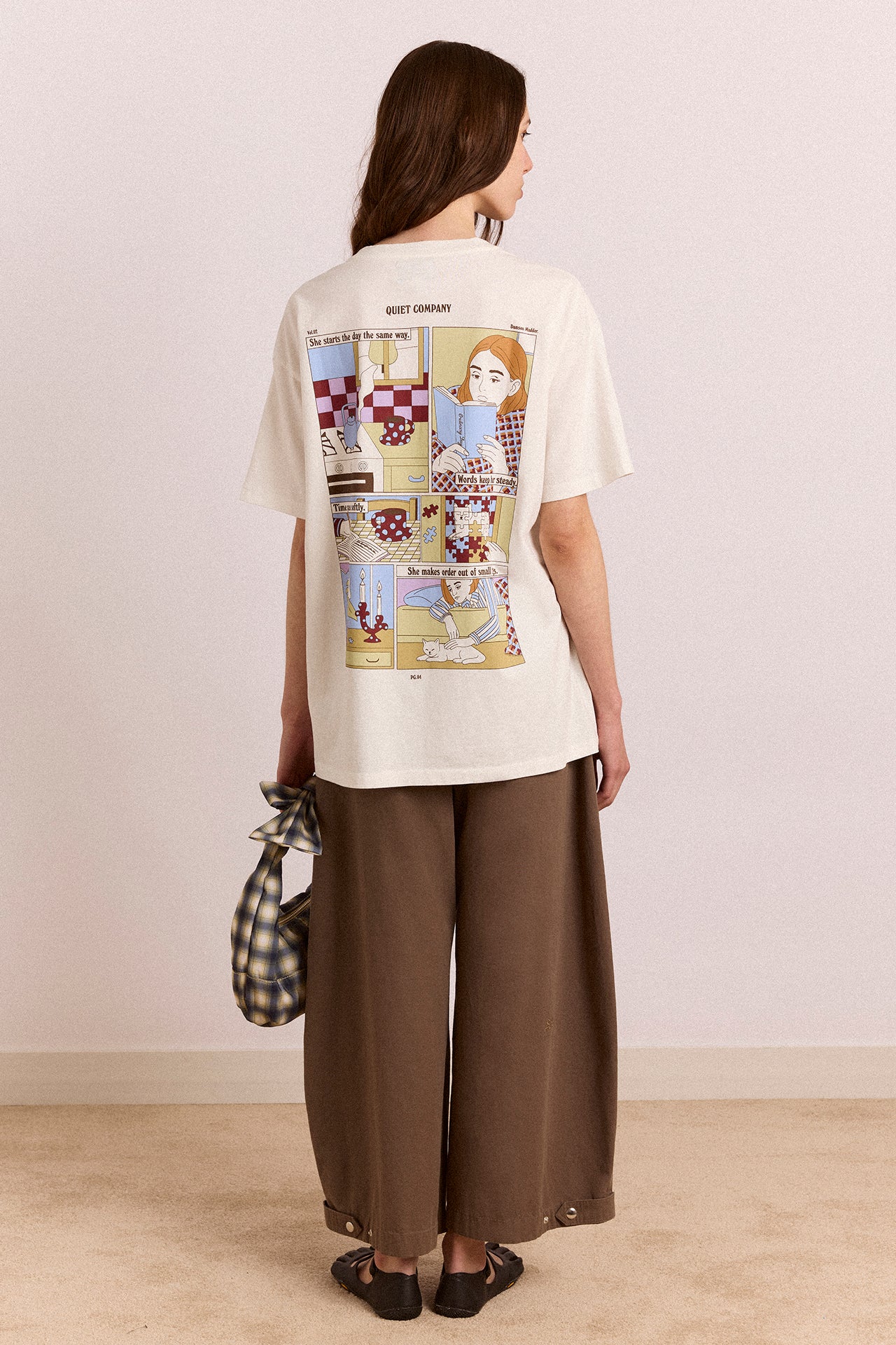Damson Madder Quiet Company Tee // Ecru