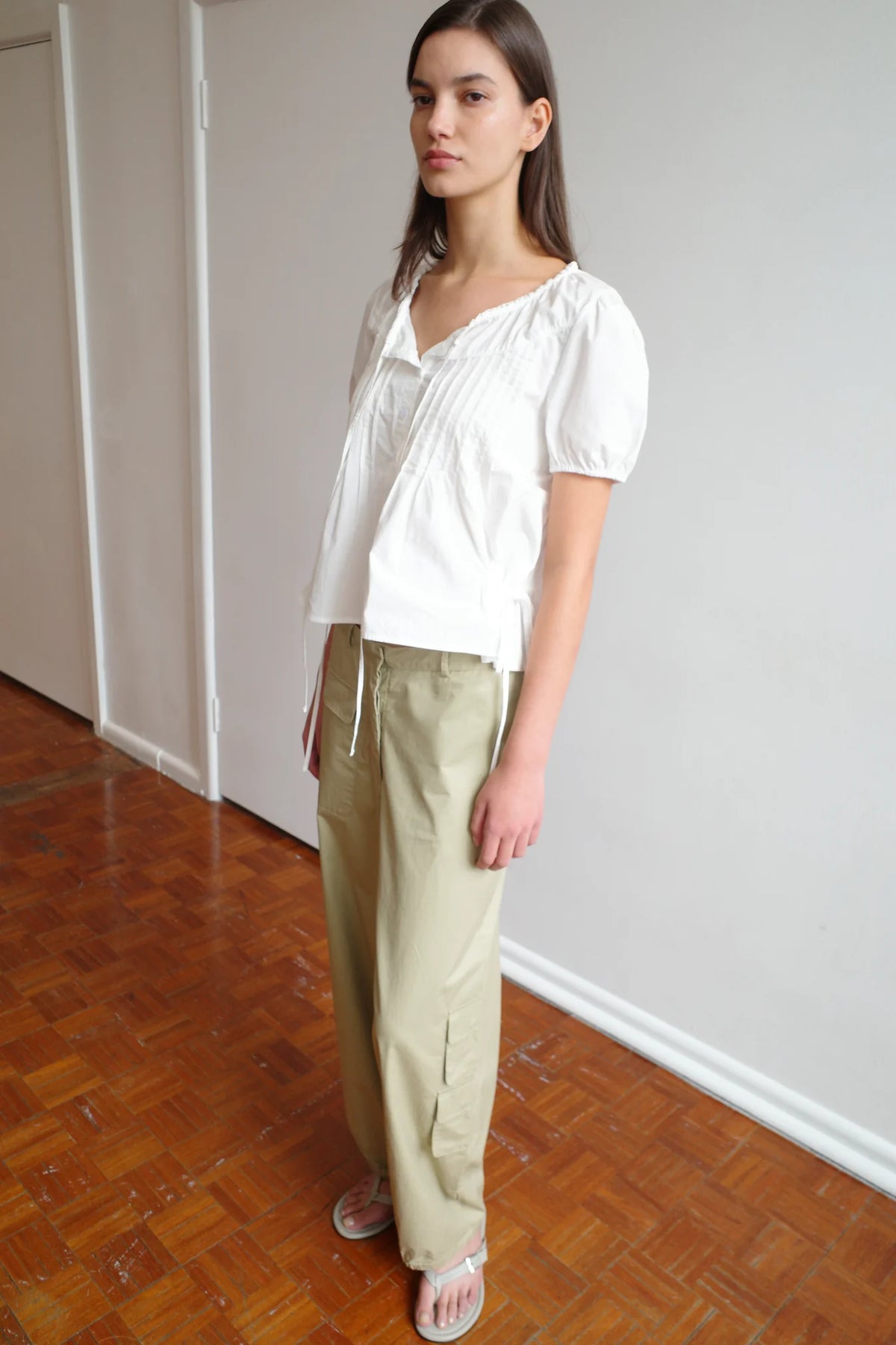 Deiji Studios Blouse Top // White