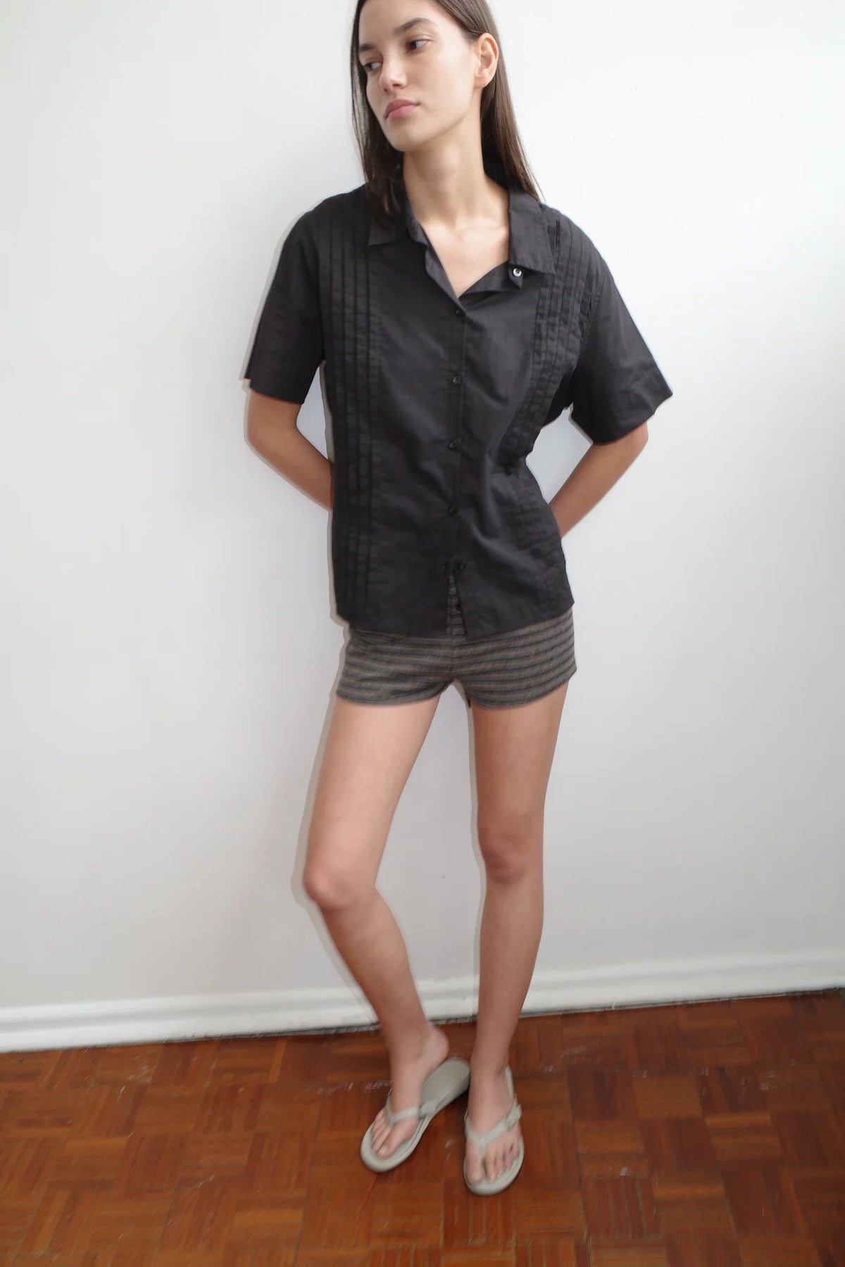 Deiji Studios Linear Shirt // Black