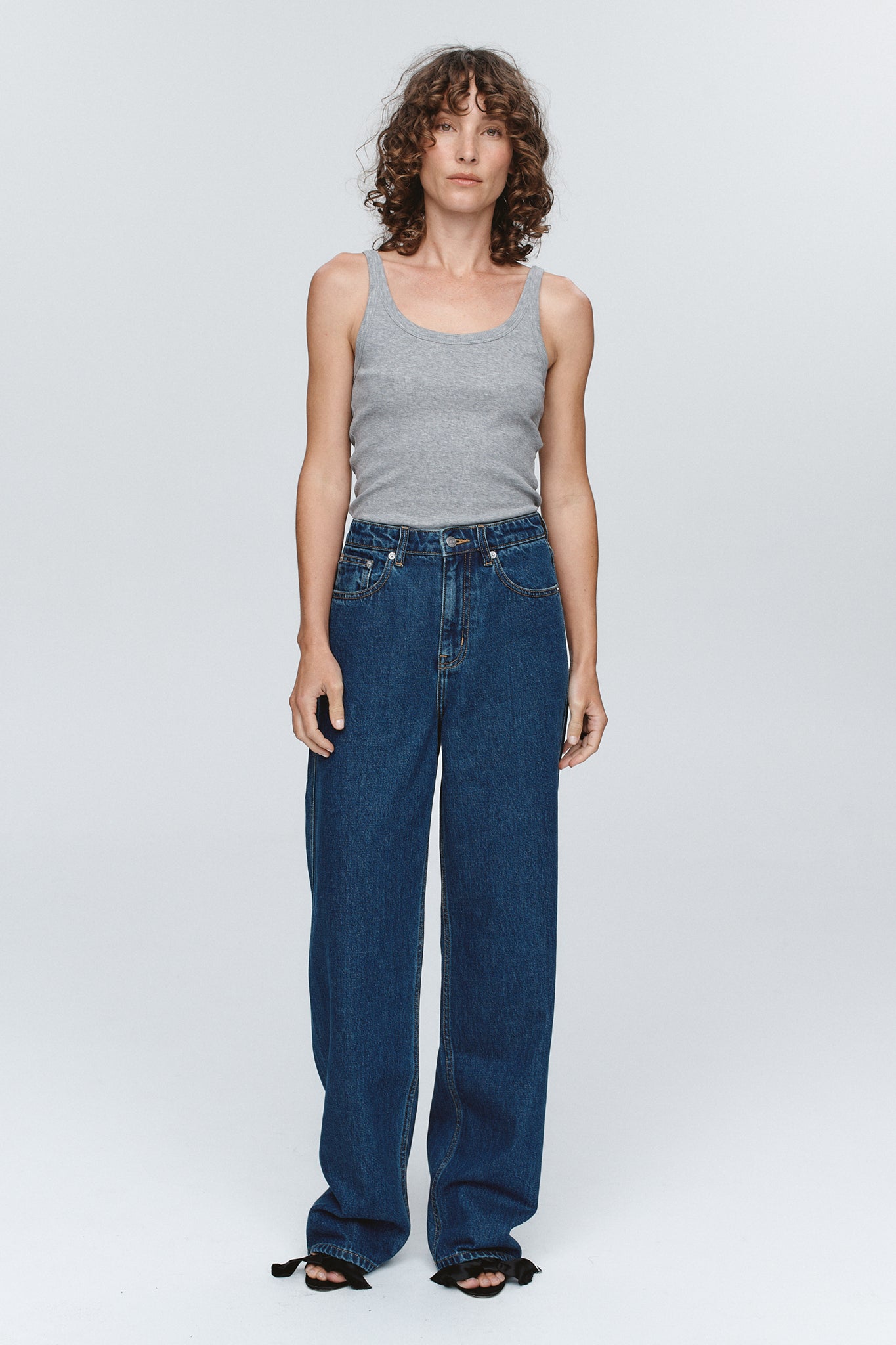 Marle Relaxed Curve Seam Jean // Washed Indigo