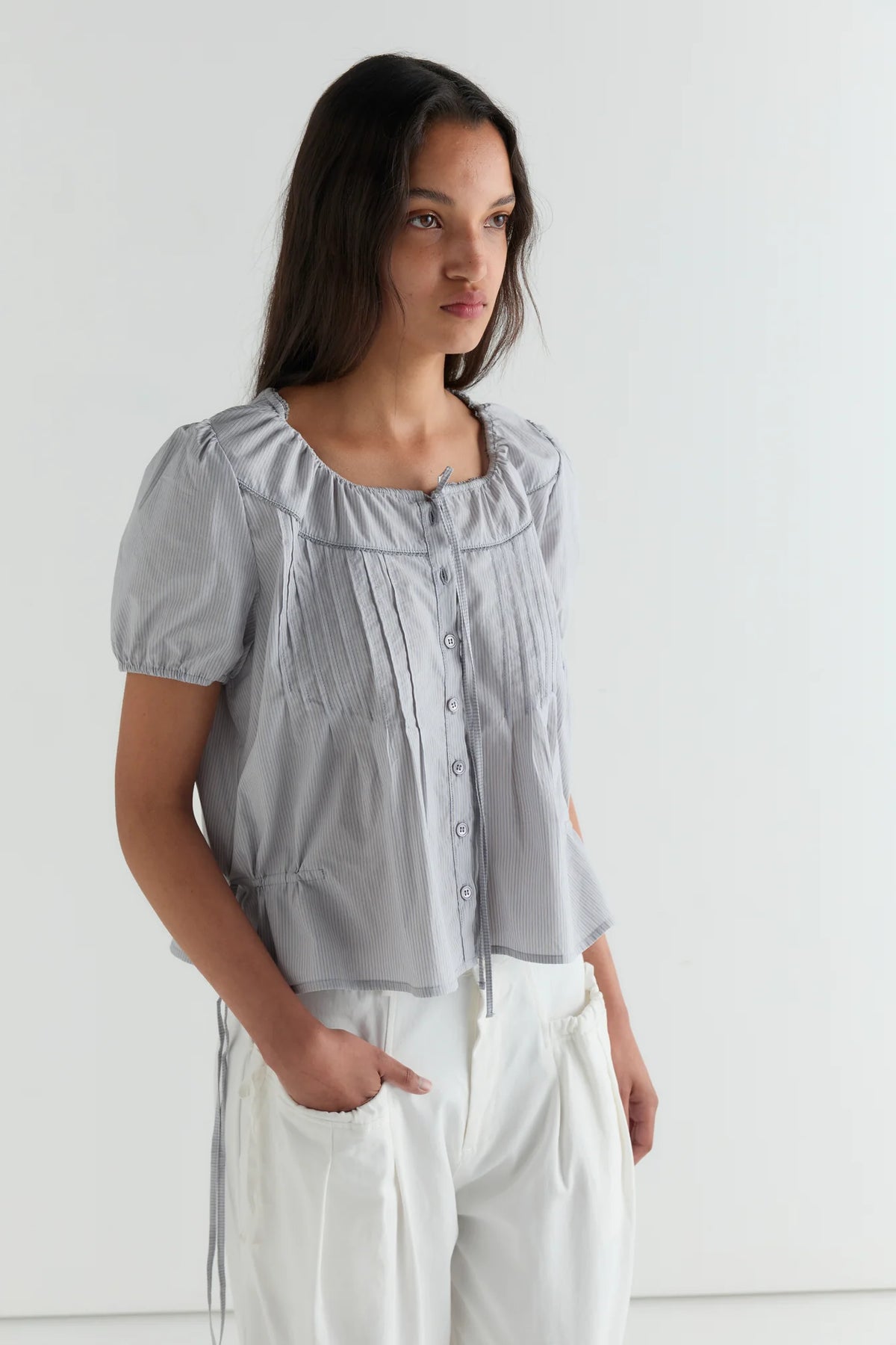 Deiji Studios Blouse Top // Dream Stripe