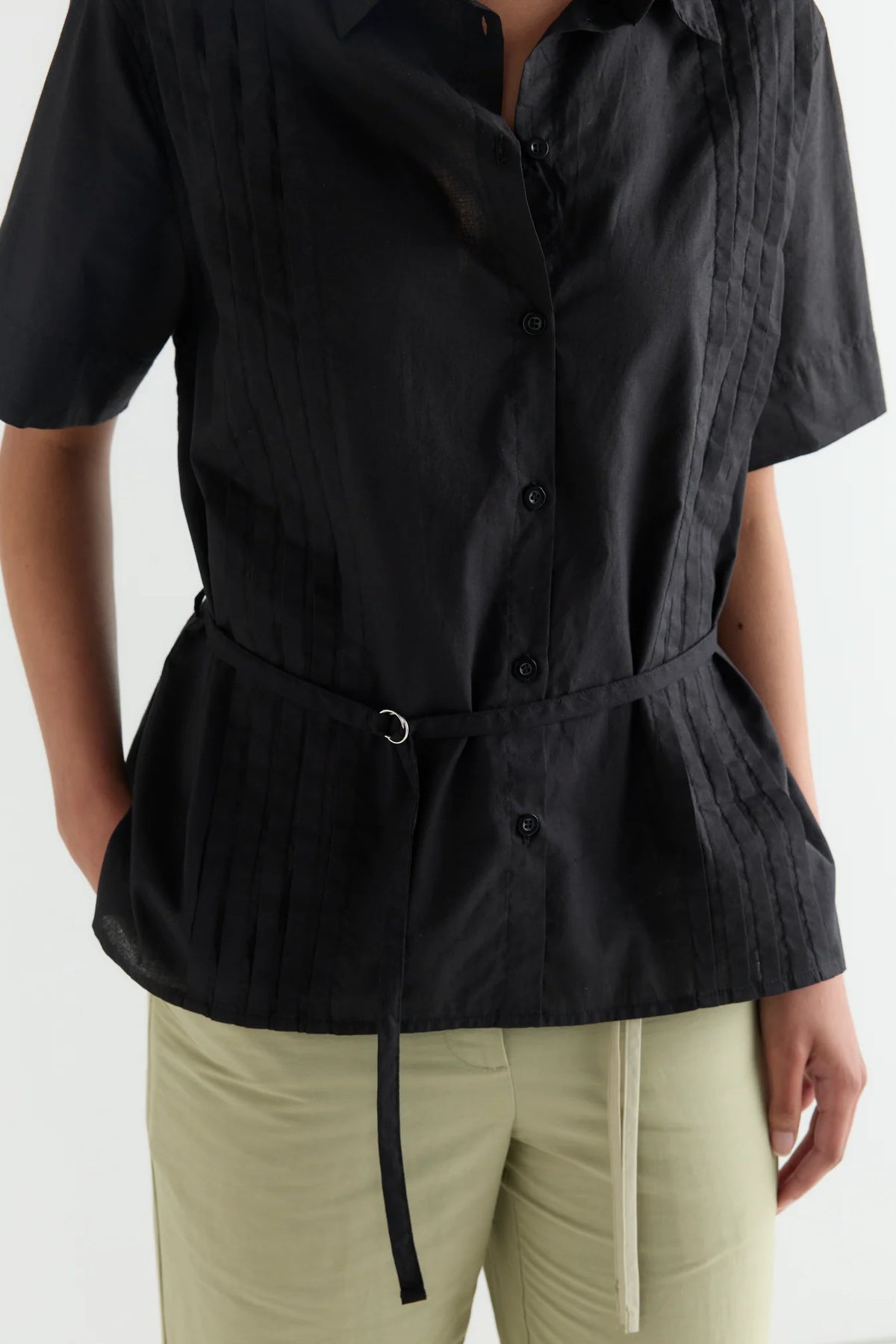 Deiji Studios Linear Shirt // Black