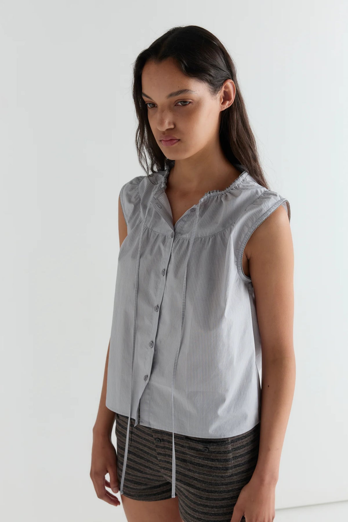 Deiji Studios Sleeveless Blouse // Dream Stripe