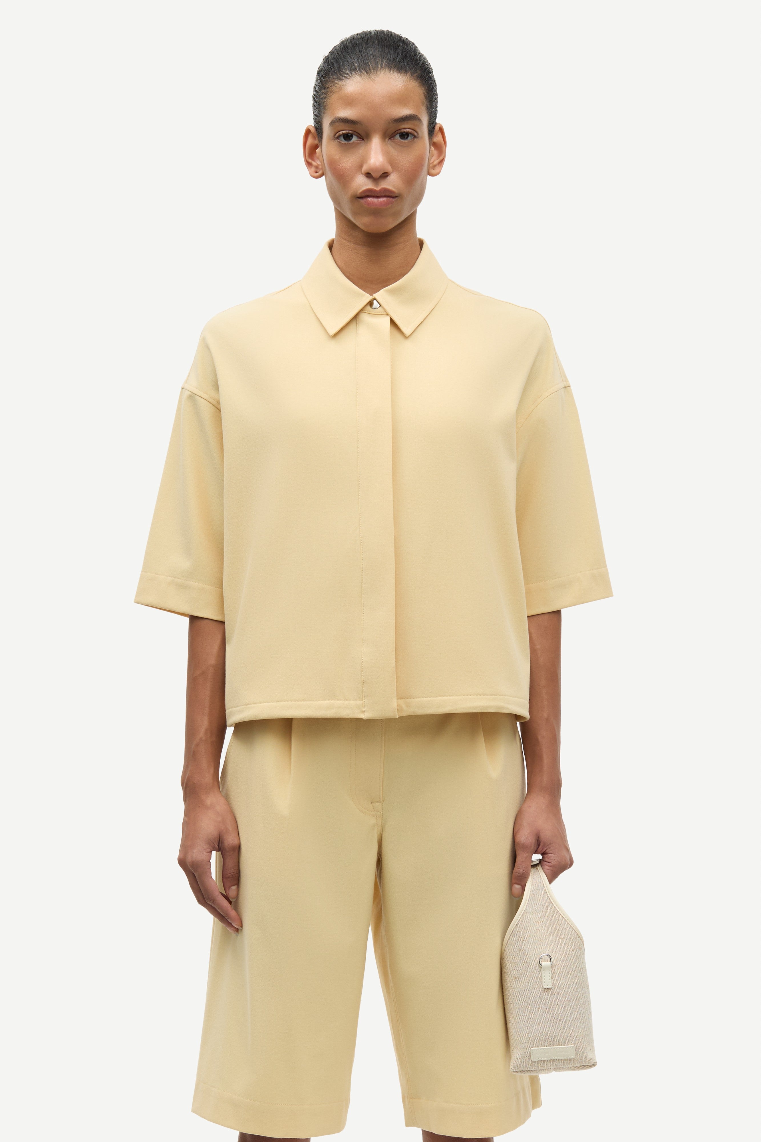 Samsøe Samsøe Salulu S/S Shirt // Straw