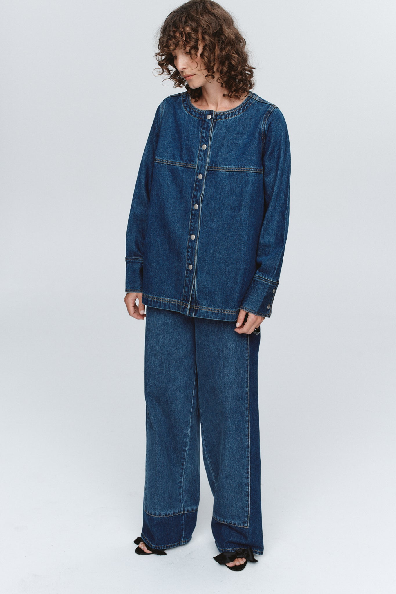 Marle Seam Shirt // Washed Indigo