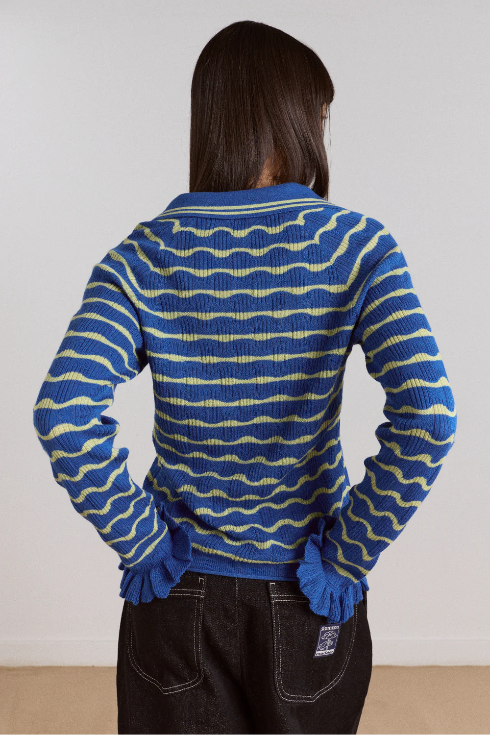 Damson Madder Silvia Polo Jumper // Blue, Mint