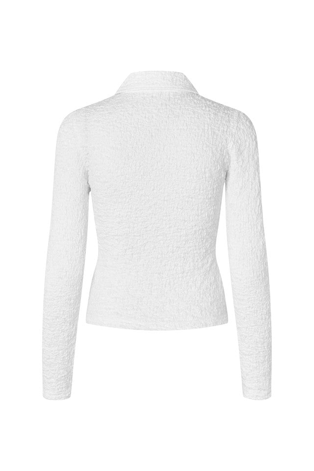 Samsøe Samsøe Sadaisy Zip Blouse // White