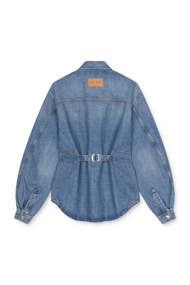 Samsøe Samsøe Saharp Seam Shirt // Sephia Blue