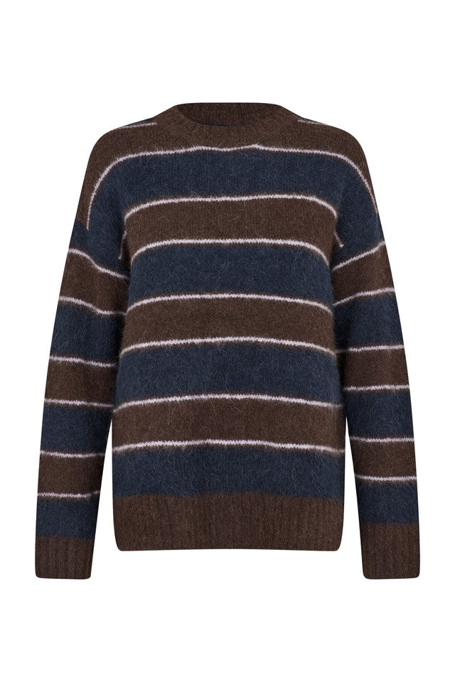 Samsøe Samsøe Sajeanne Sweater // Black Coffee Stripe
