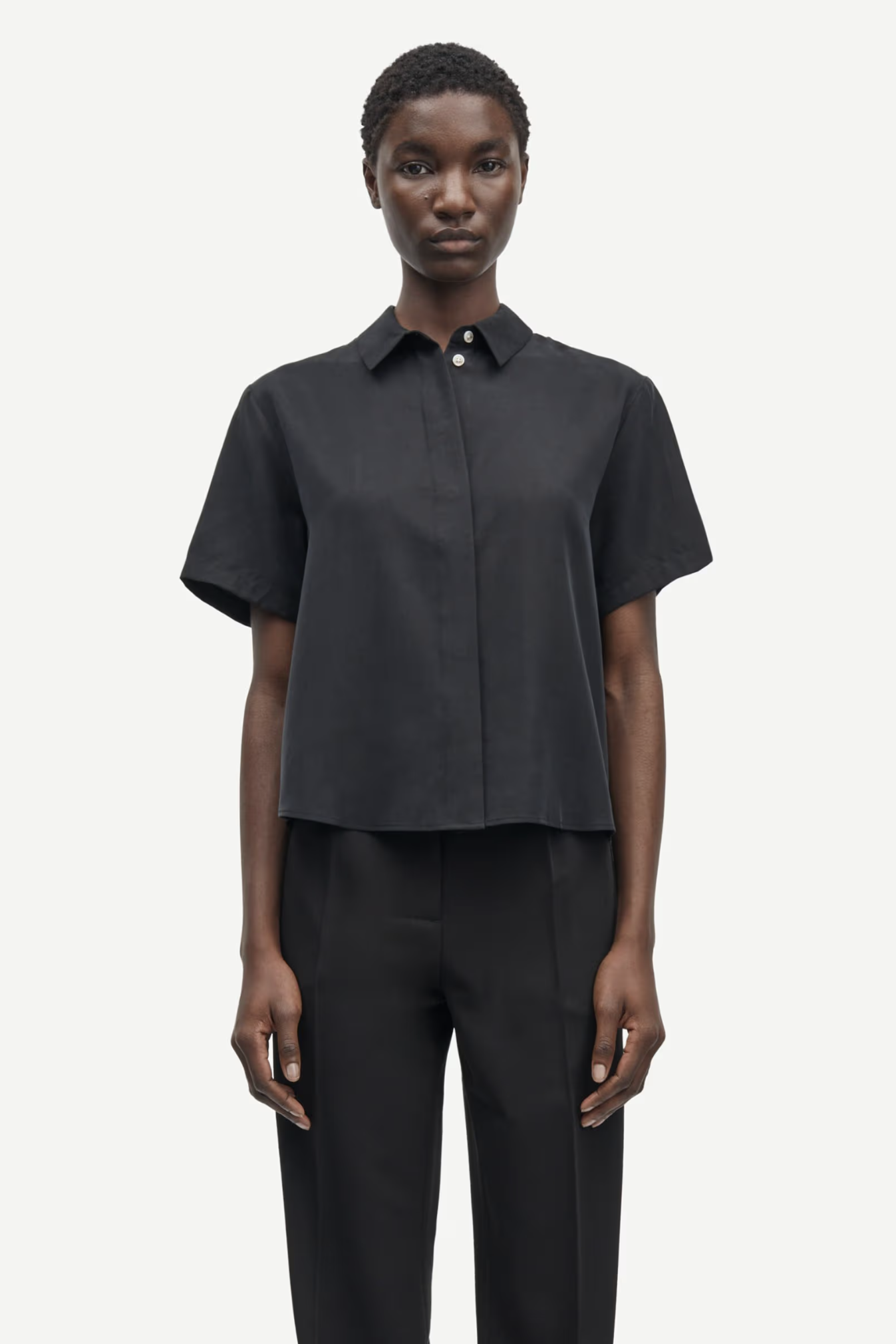 Samsøe Samsøe Mina S/S Shirt // Black