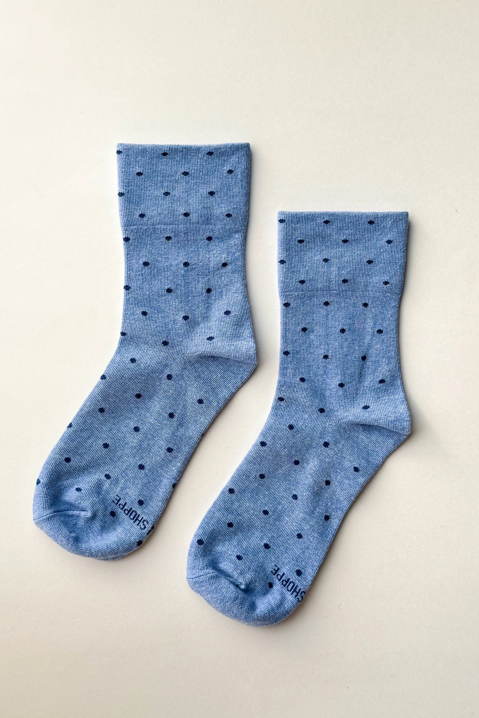 Le Bon Shoppe Sneaker Socks Polka Dot // Blue, Navy