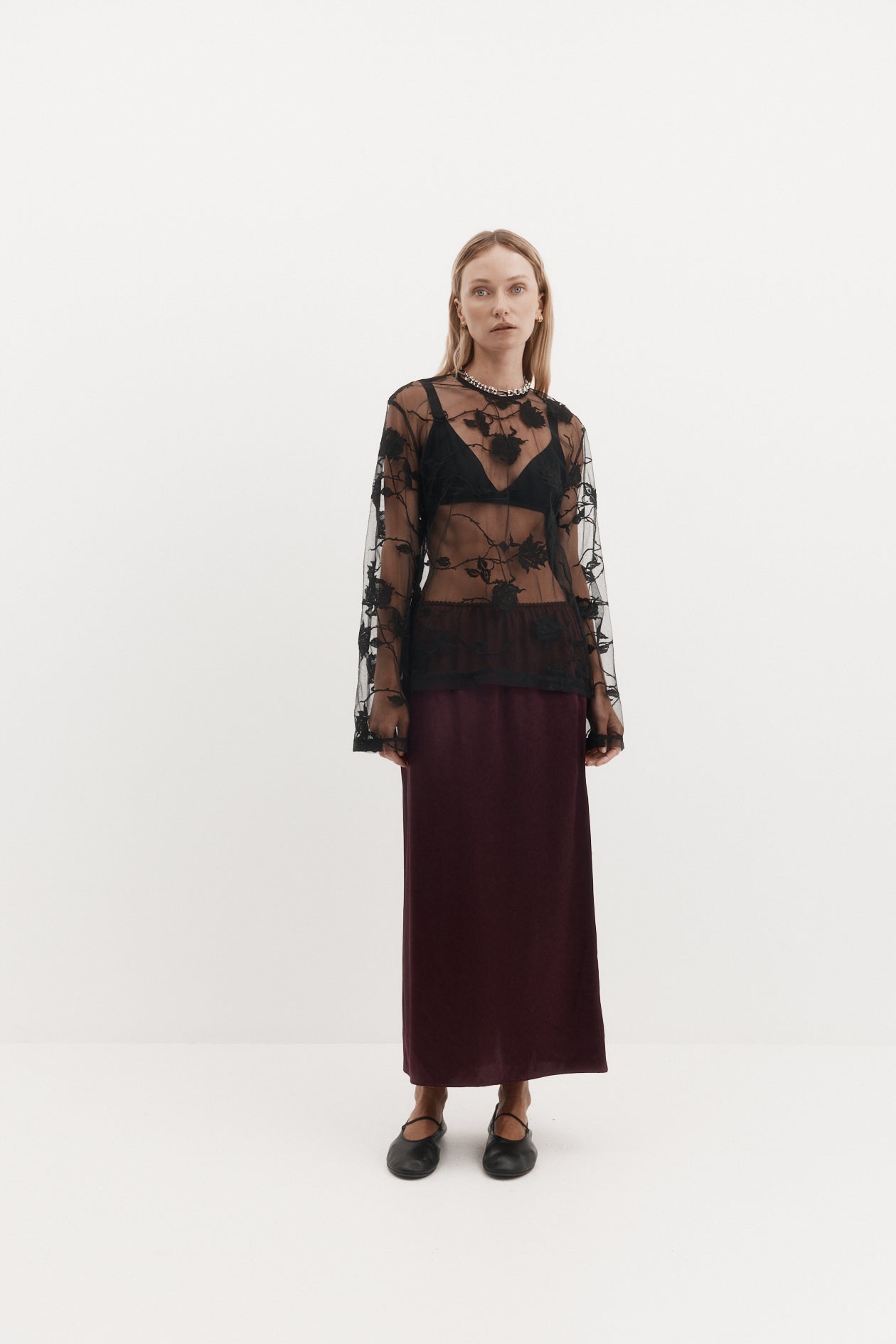 Harris Tapper Frances Top // Black Rose